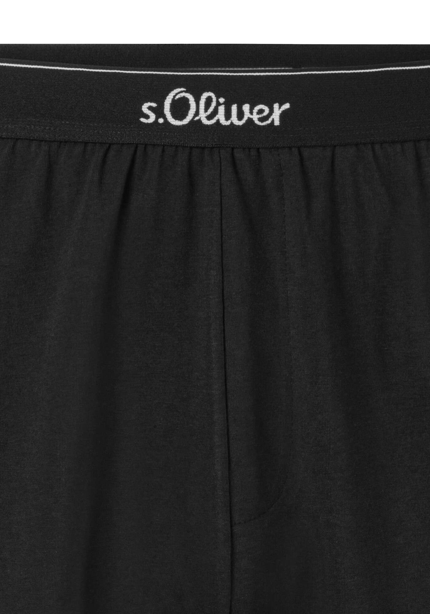 s.Oliver Pantaloni de pijama negru / alb - Pled.ro