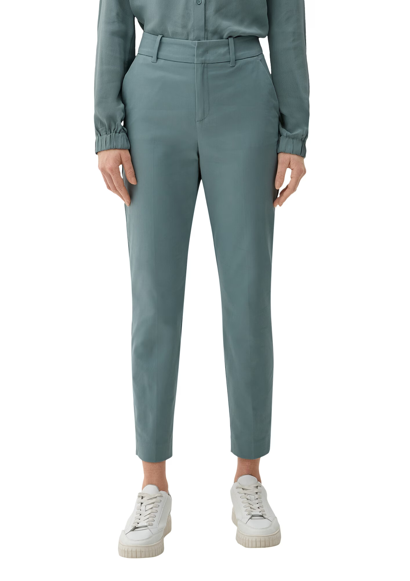 s.Oliver Pantaloni eleganți albastru pastel - Pled.ro