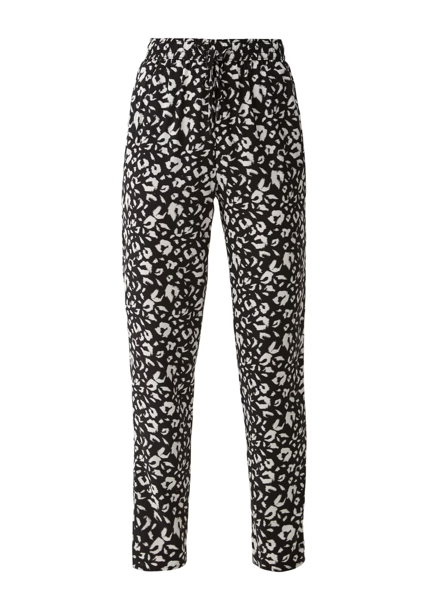 s.Oliver Pantaloni negru / alb - Pled.ro