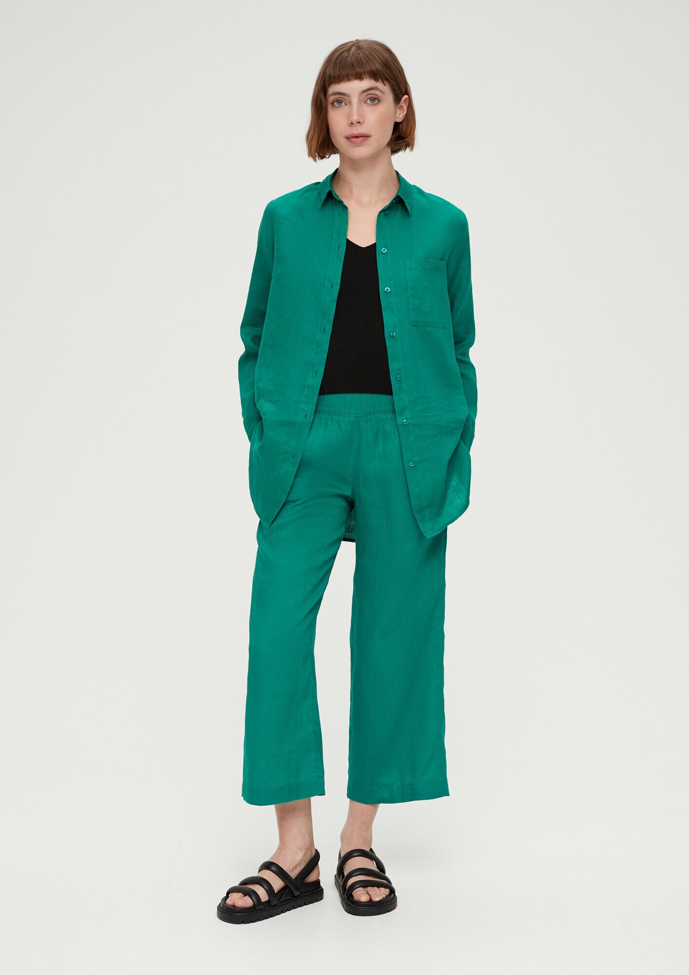 s.Oliver Pantaloni verde - Pled.ro