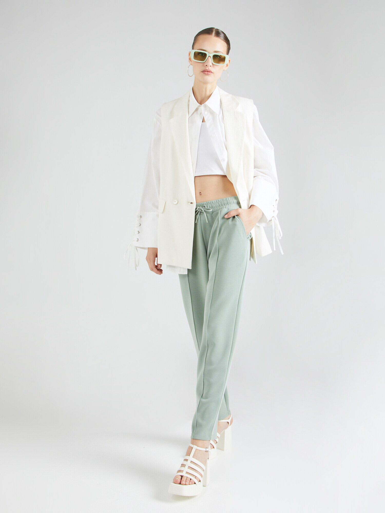 s.Oliver Pantaloni verde pastel - Pled.ro