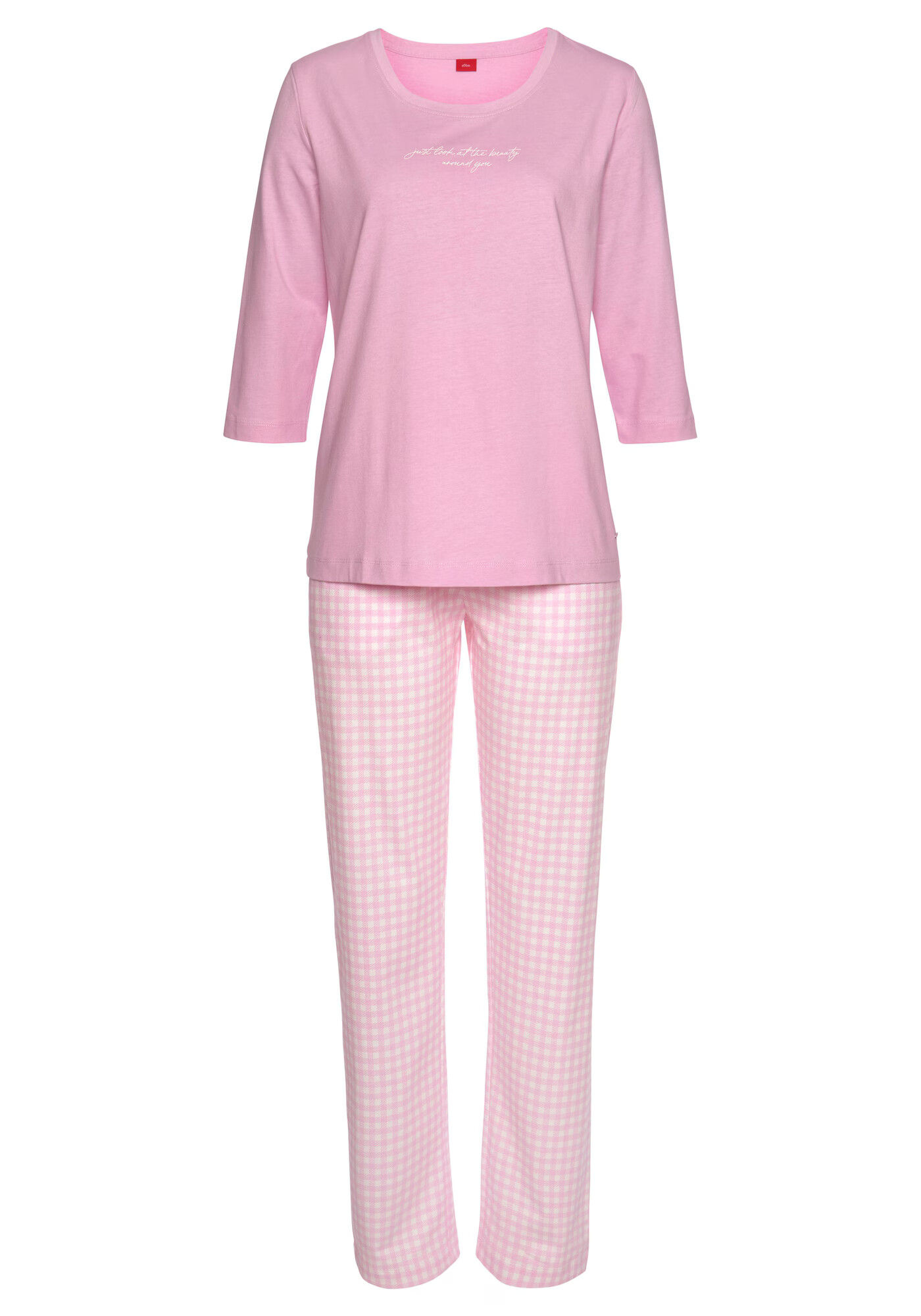 s.Oliver Pijama roz / roz deschis / alb - Pled.ro