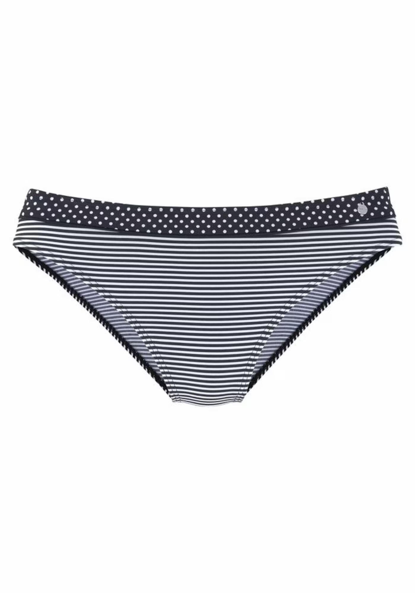 s.Oliver Slip costum de baie 'Avni' negru / alb - Pled.ro