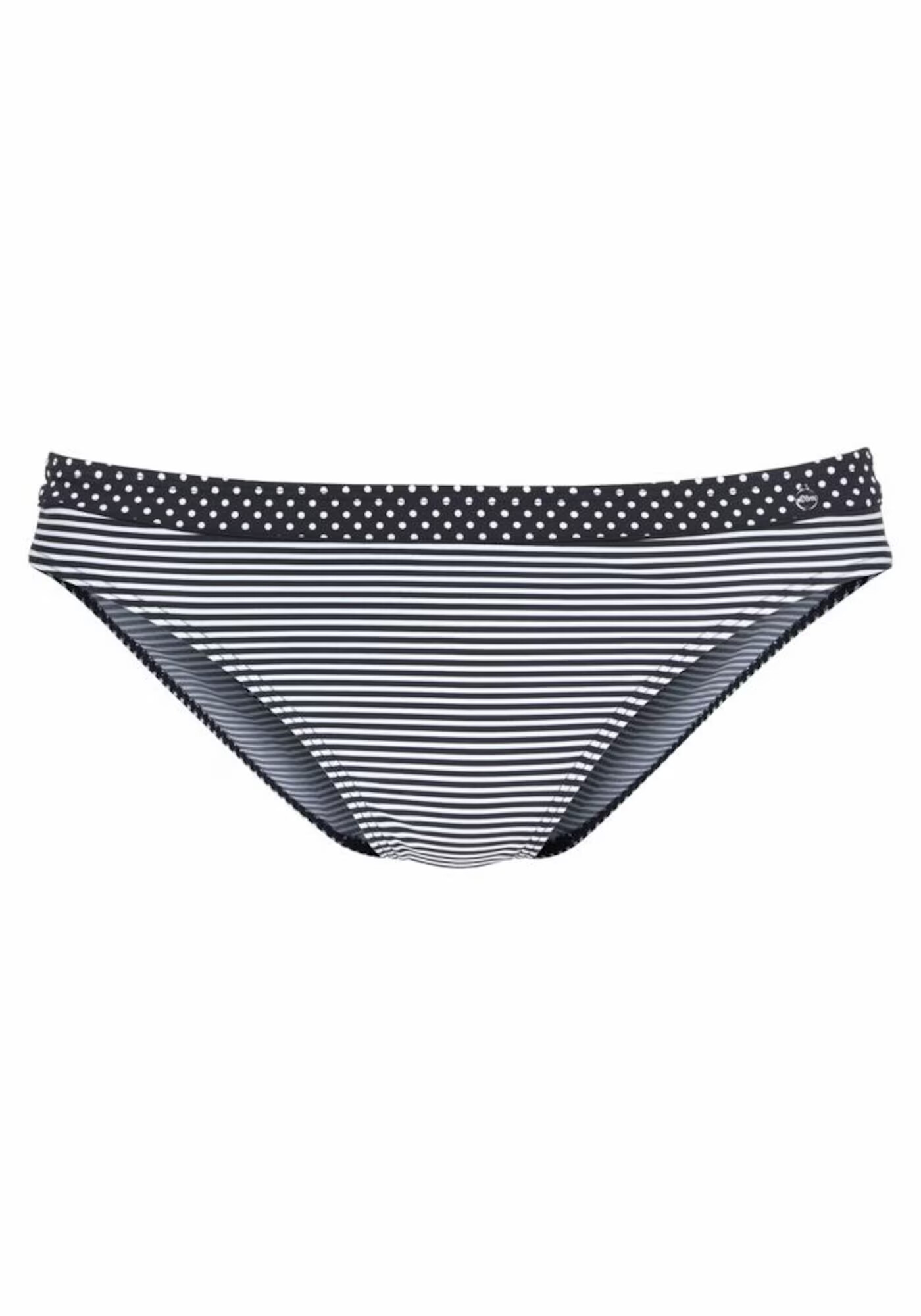 s.Oliver Slip costum de baie 'Avni' negru / alb - Pled.ro