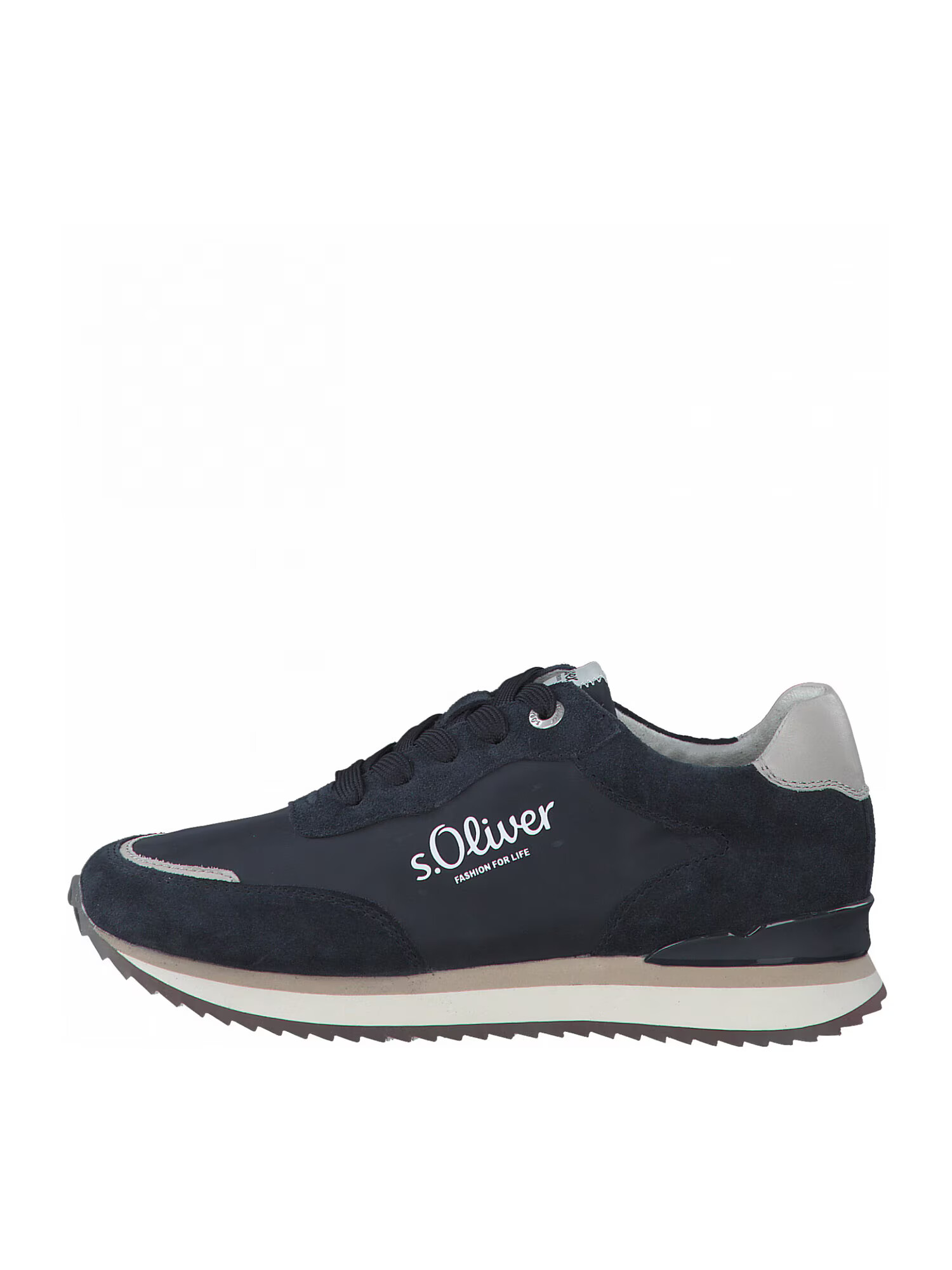 s.Oliver Sneaker low albastru închis / argintiu / alb - Pled.ro