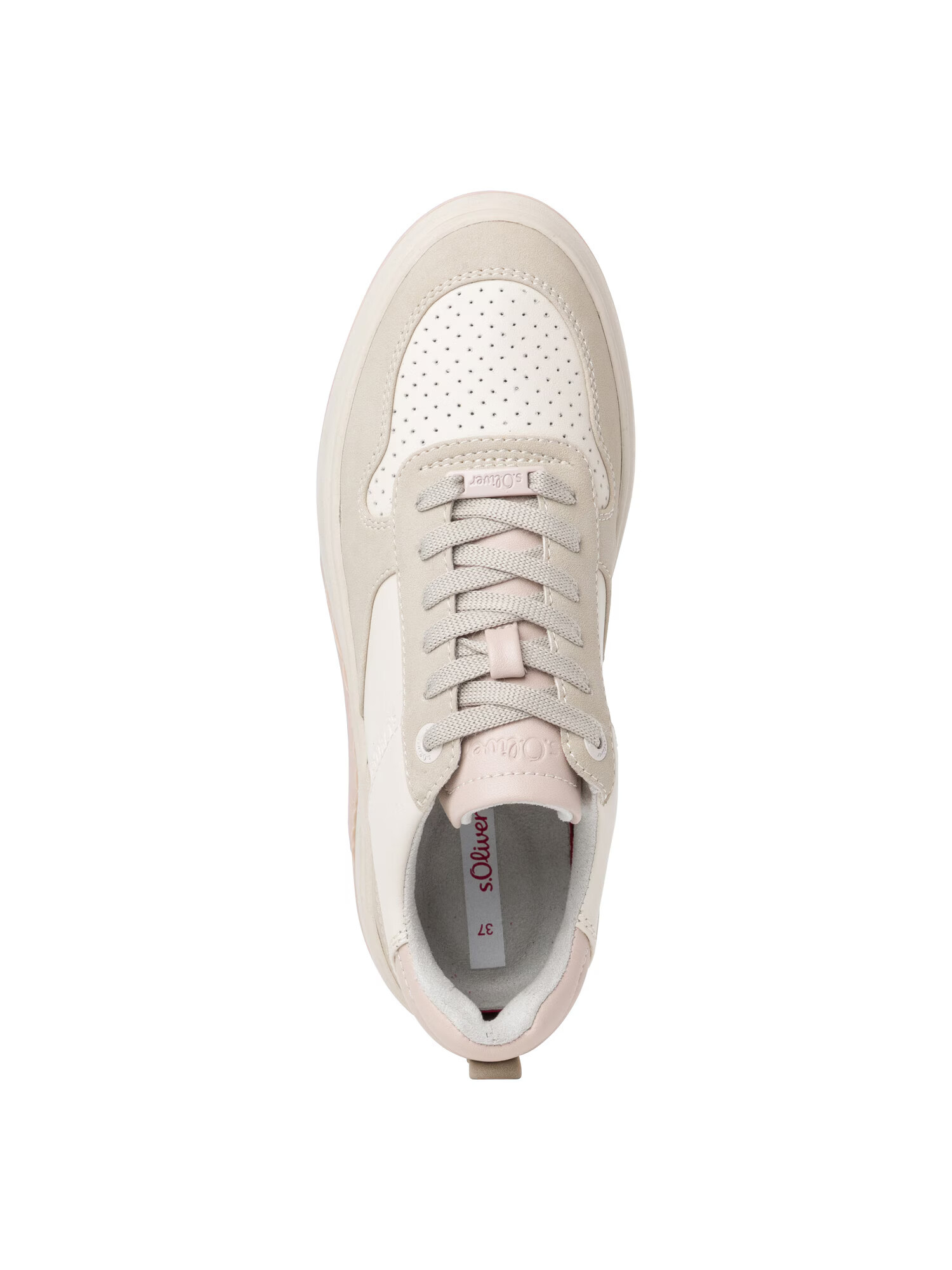 s.Oliver Sneaker low bej / alb - Pled.ro