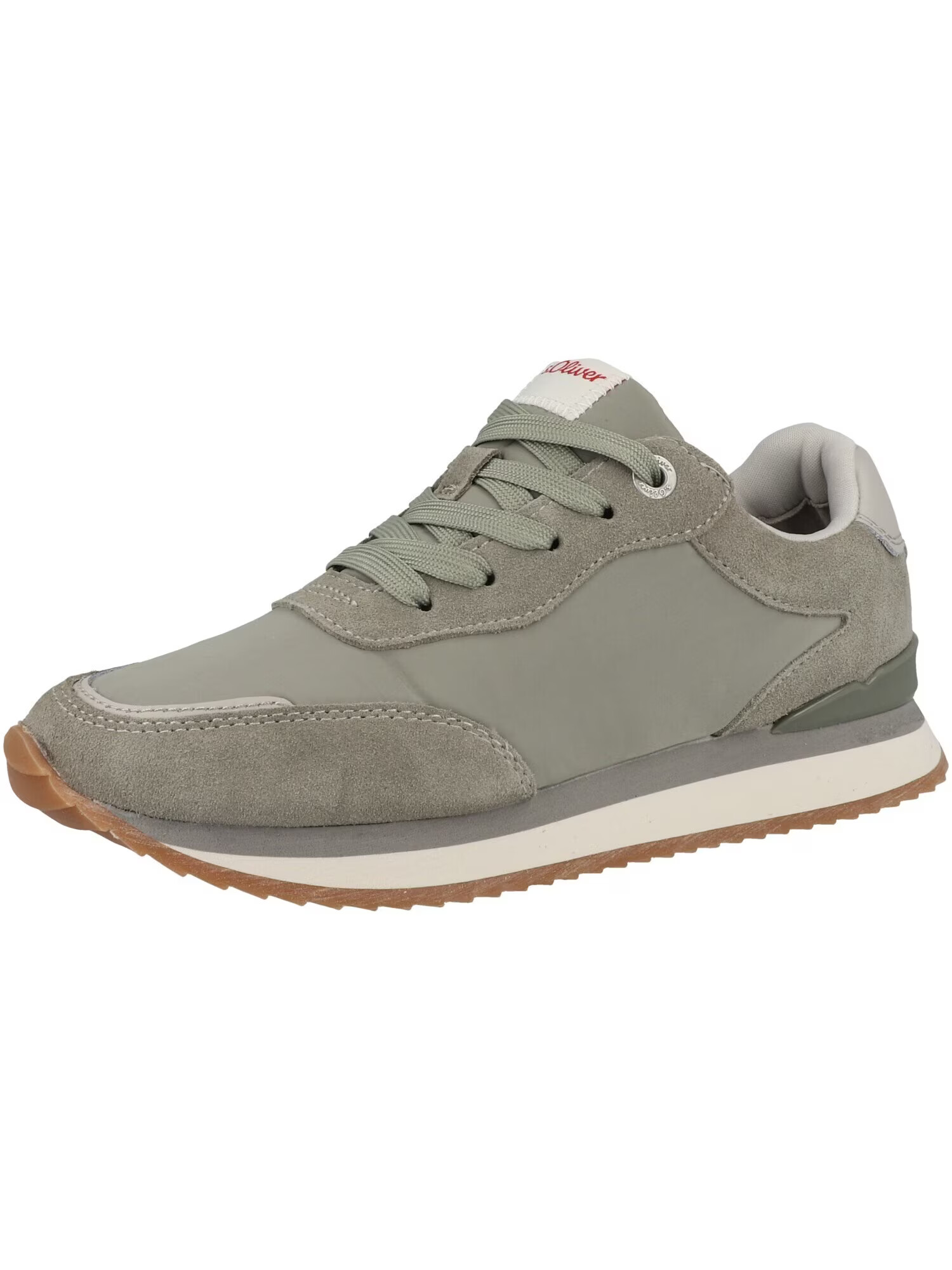 s.Oliver Sneaker low gri / kaki / alb - Pled.ro