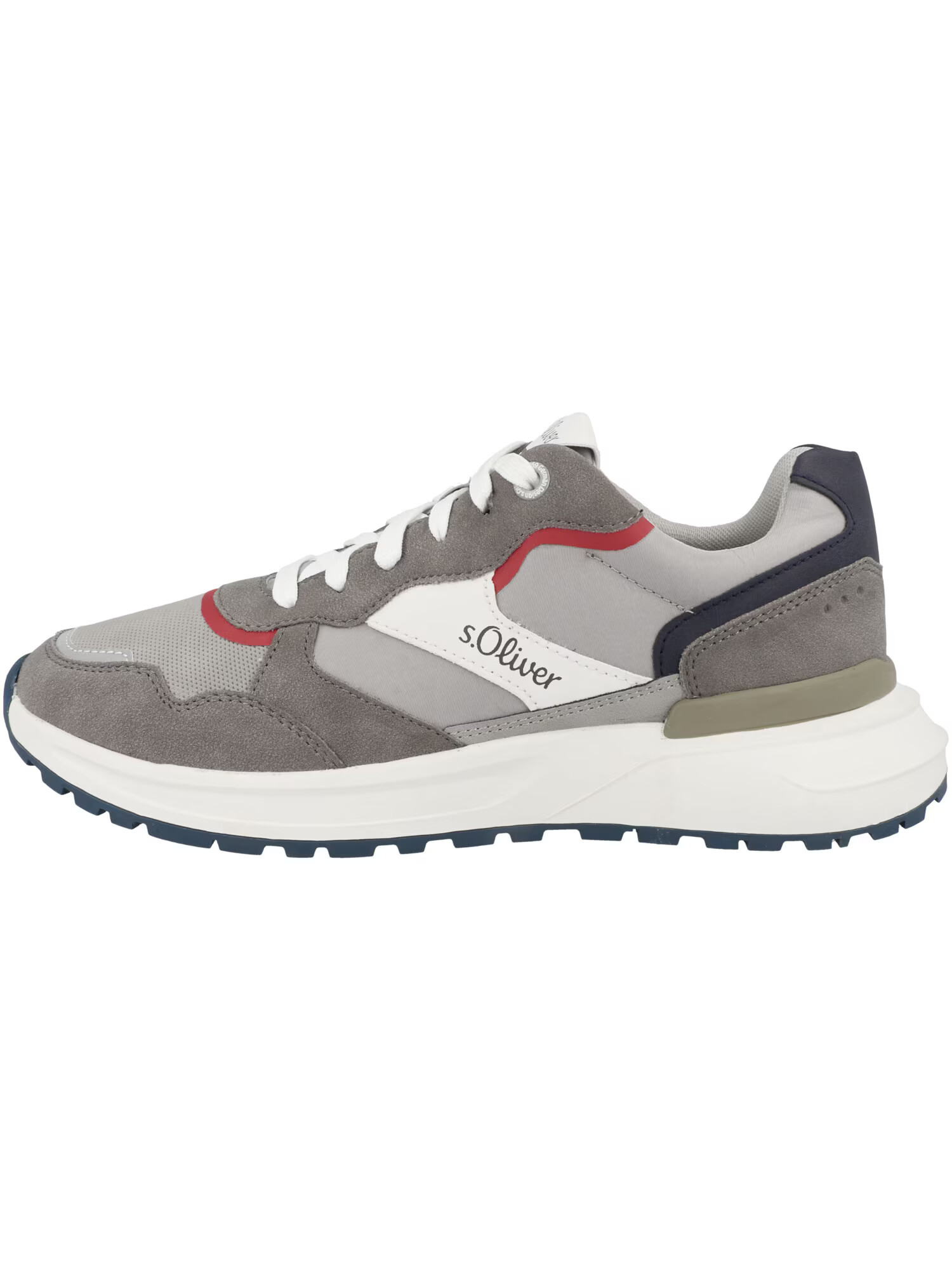 s.Oliver Sneaker low gri / sângeriu / alb - Pled.ro