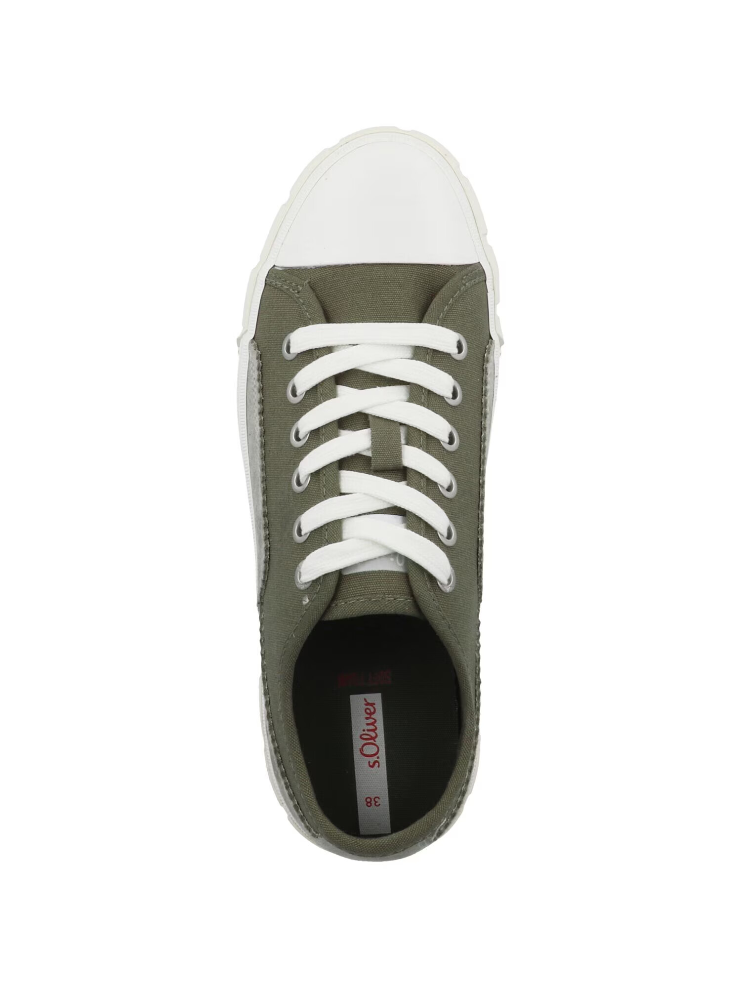 s.Oliver Sneaker low kaki / verde pastel - Pled.ro