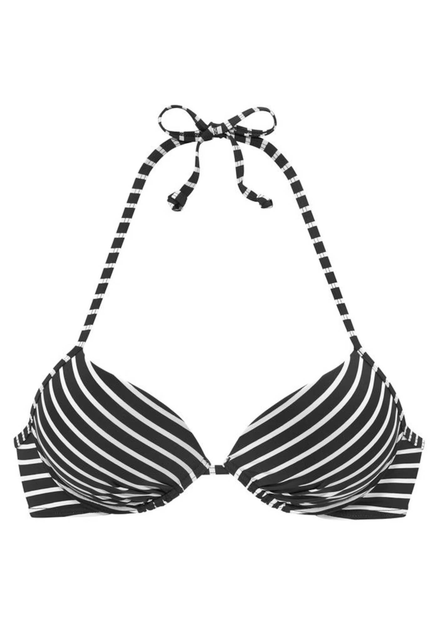 s.Oliver Sutien costum de baie negru / alb - Pled.ro