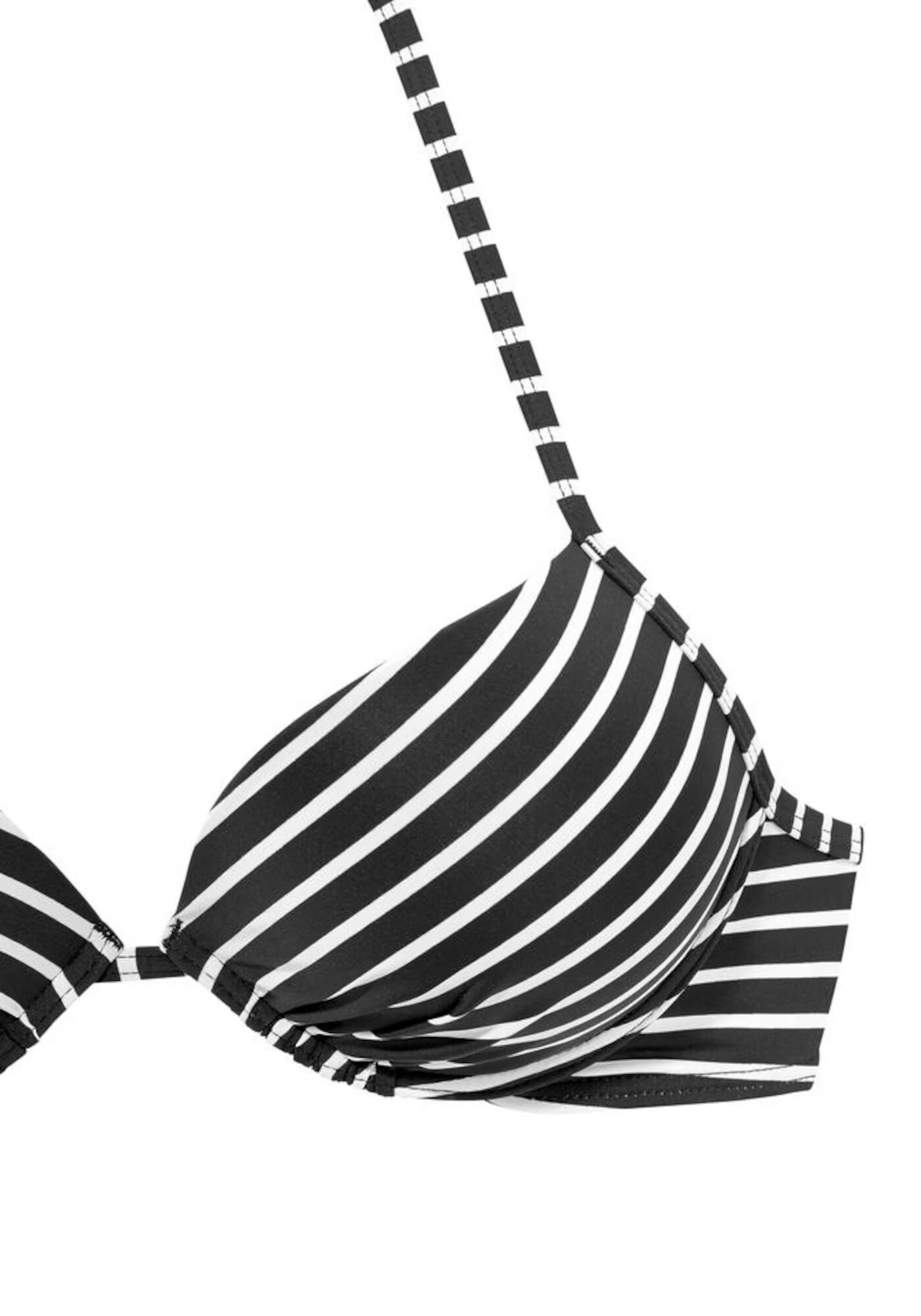 s.Oliver Sutien costum de baie negru / alb - Pled.ro