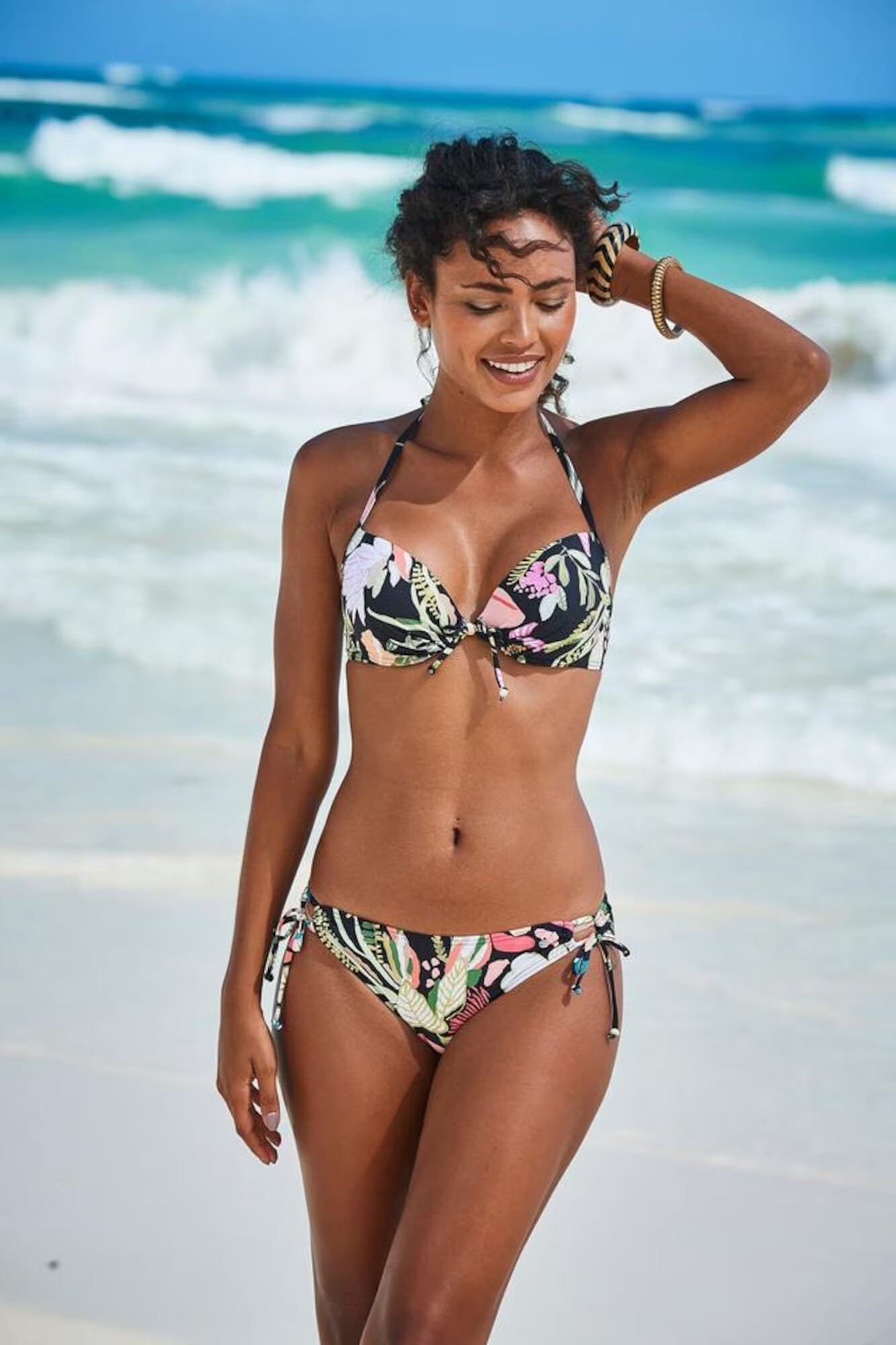 s.Oliver Sutien costum de baie verde / negru - Pled.ro