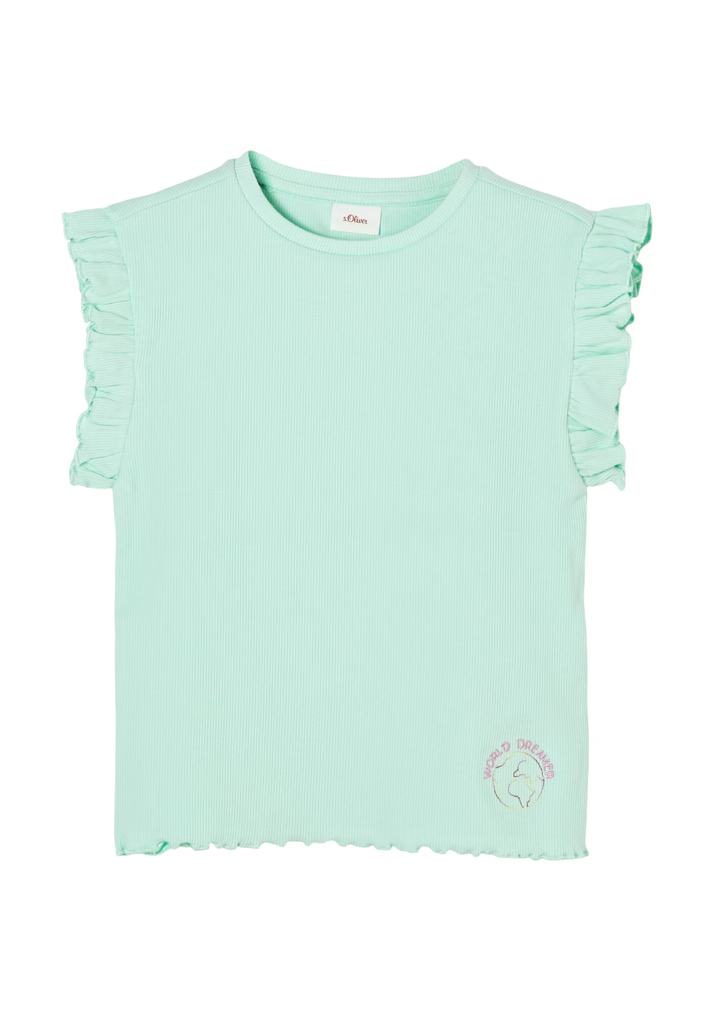 s.Oliver Tricou albastru aqua / auriu / roz - Pled.ro