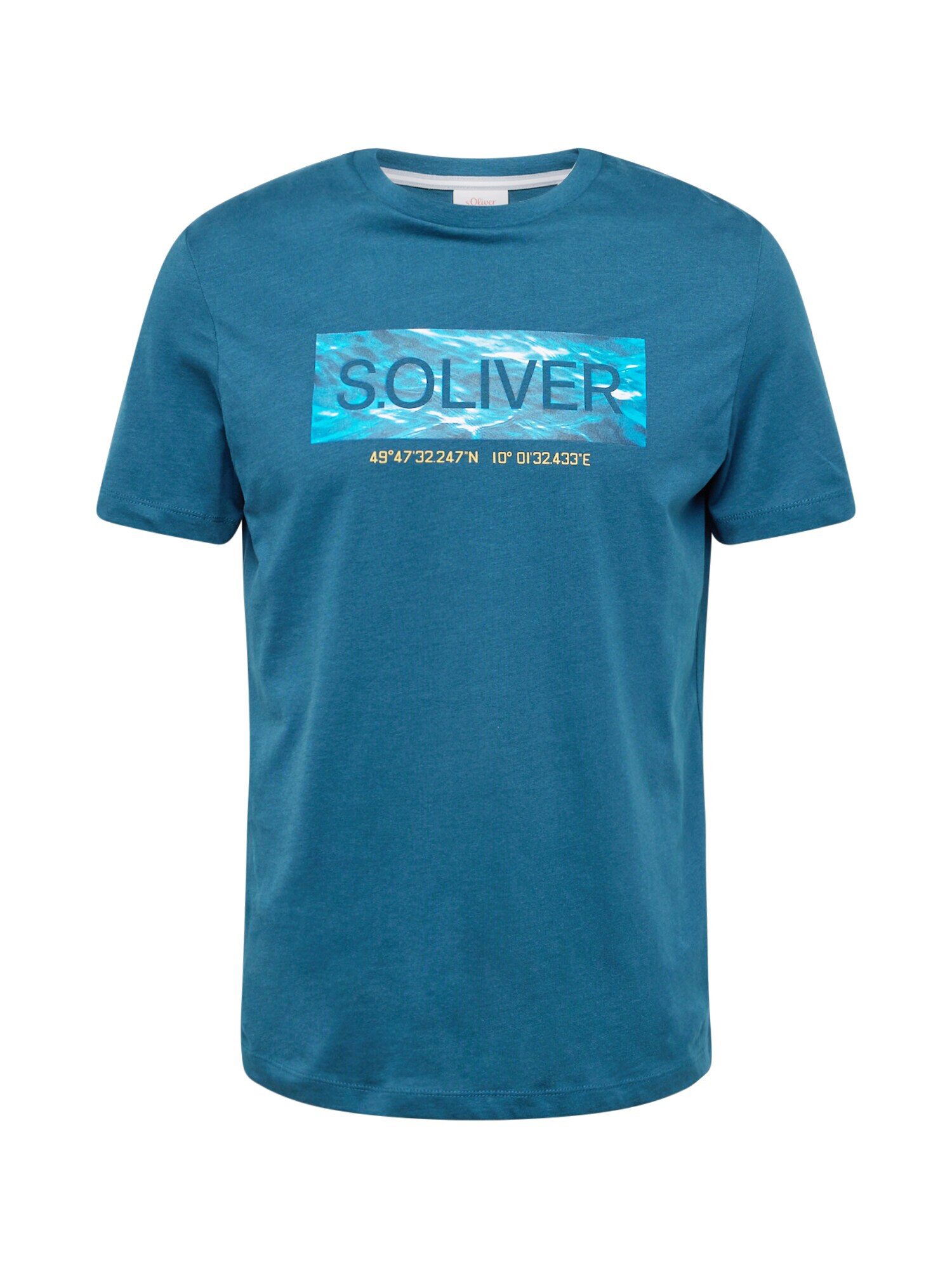 s.Oliver Tricou albastru aqua / galben / verde petrol - Pled.ro