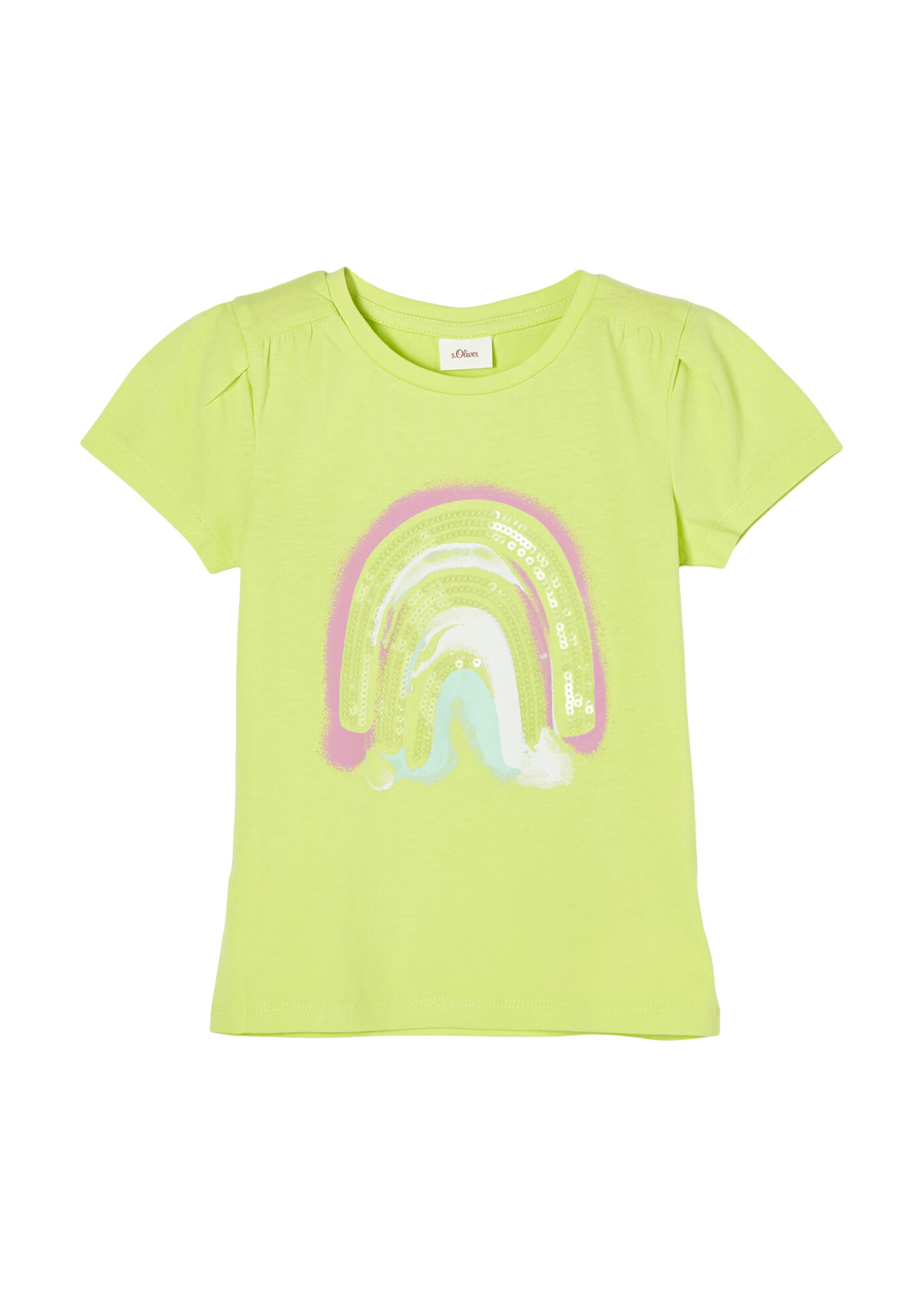 s.Oliver Tricou albastru deschis / verde pastel / lila / alb - Pled.ro