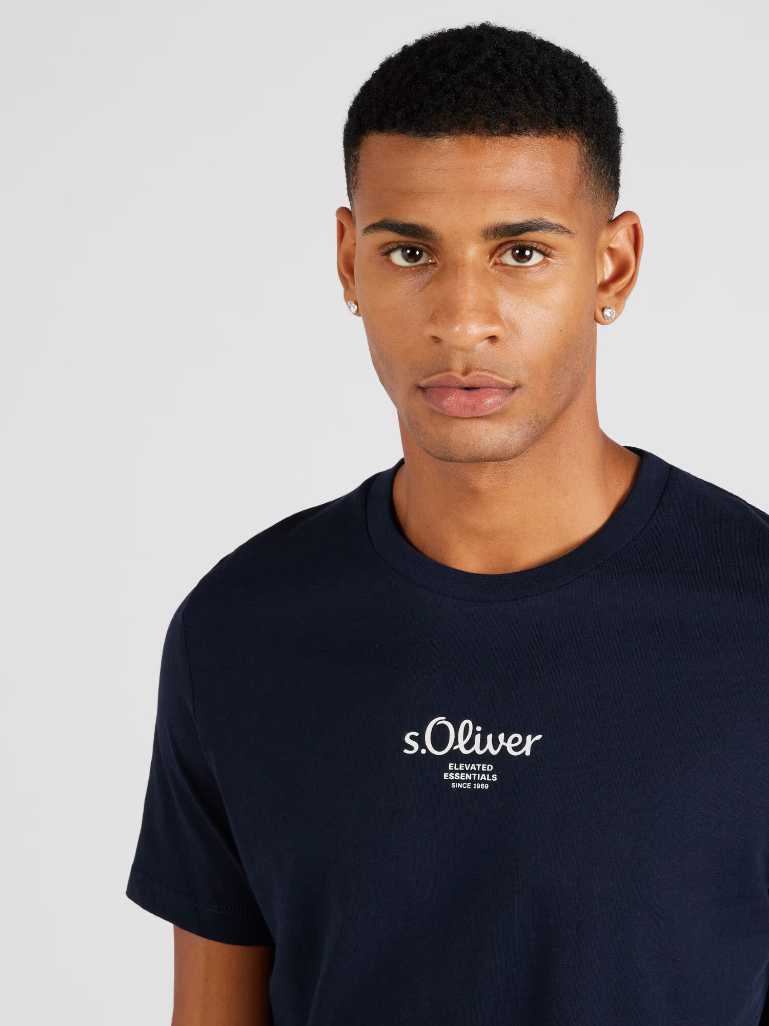 s.Oliver Tricou bleumarin / alb - Pled.ro