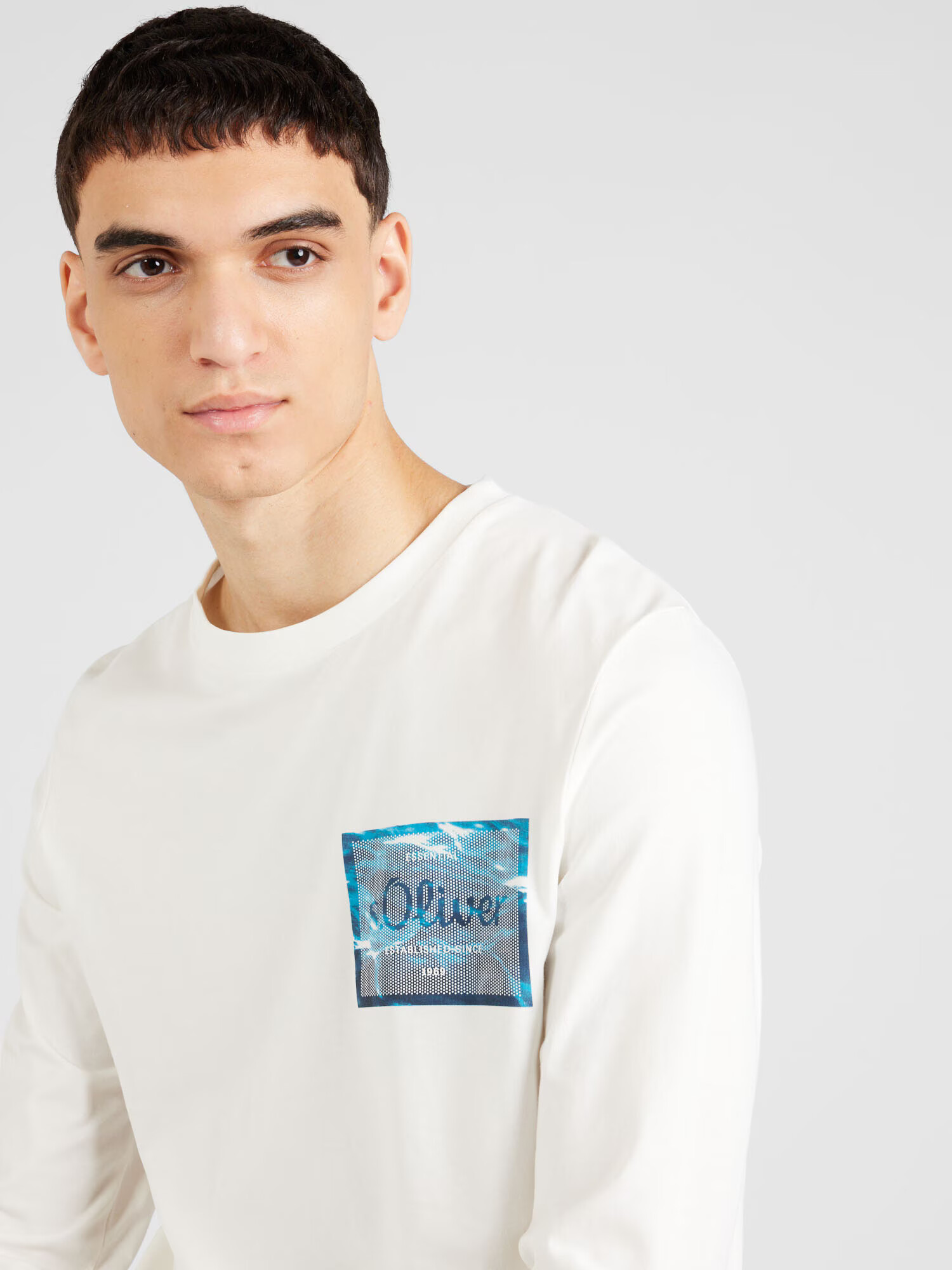 s.Oliver Tricou bleumarin / azur / alb - Pled.ro