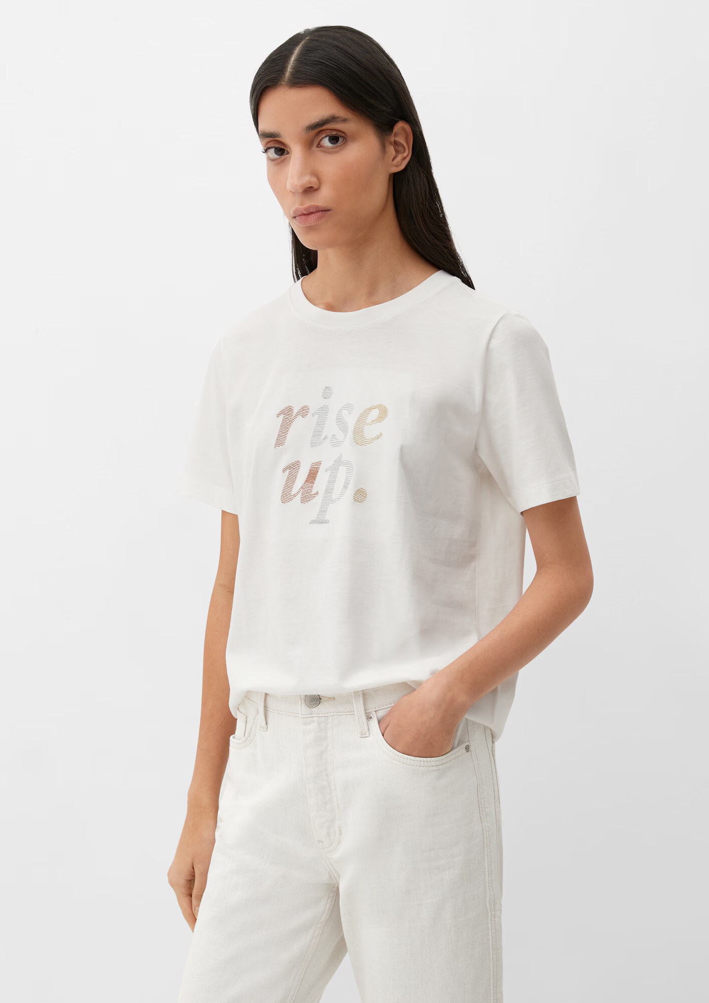 s.Oliver Tricou bronz / auriu / argintiu / alb - Pled.ro