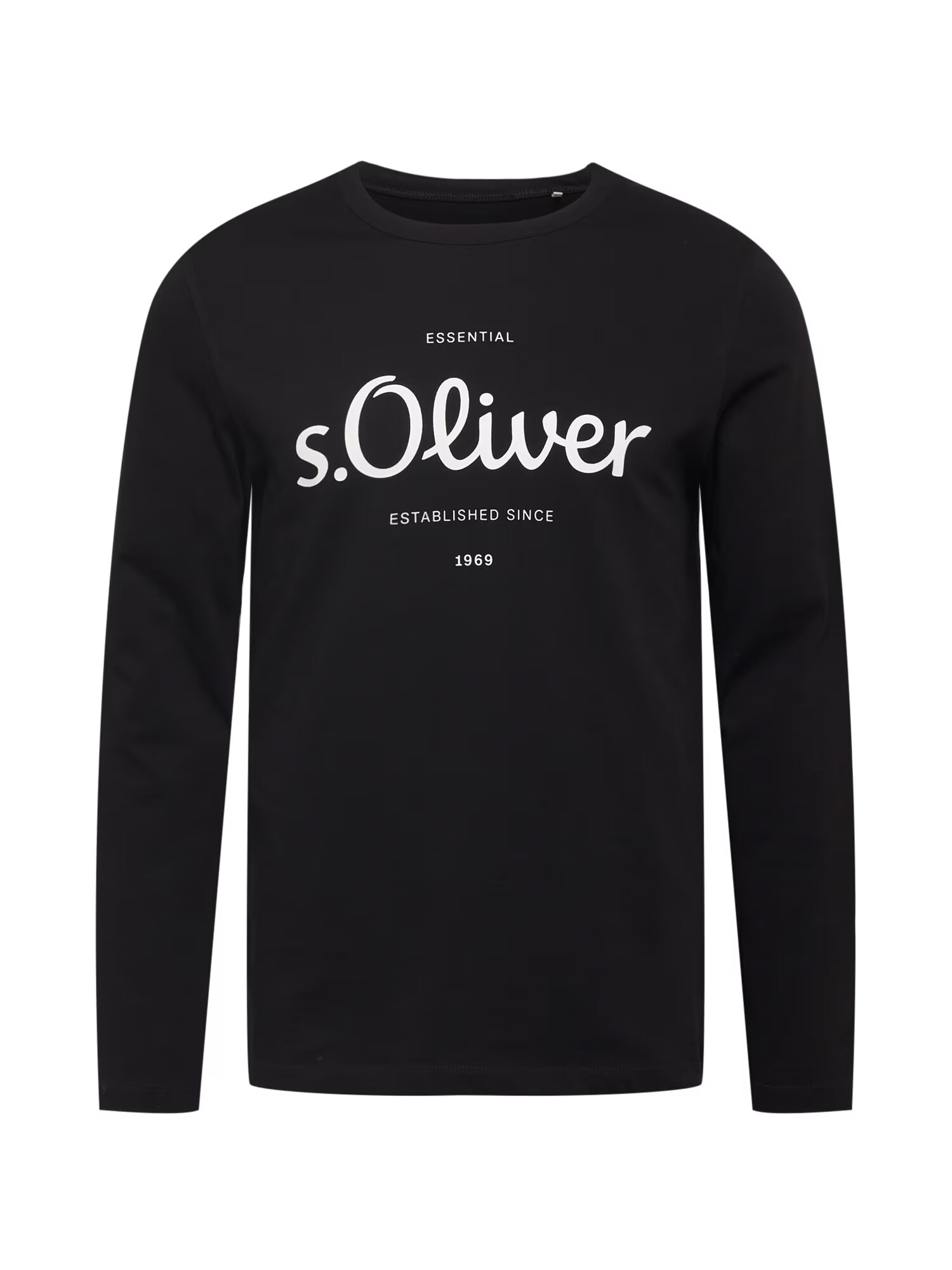 s.Oliver Tricou negru / alb - Pled.ro