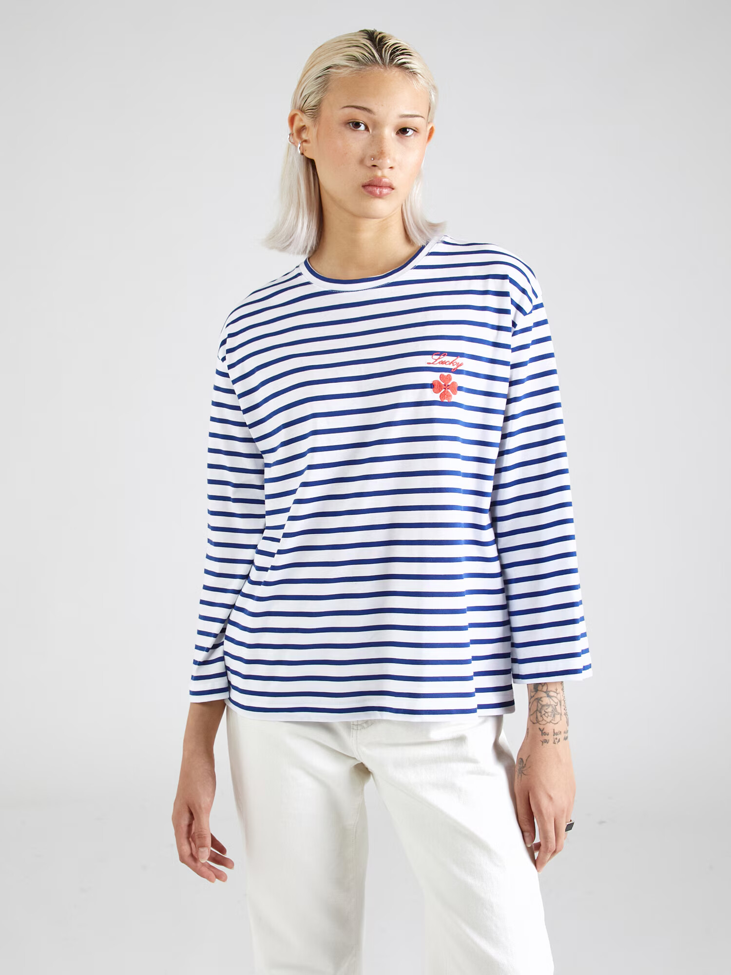 SAINT TROPEZ Tricou 'Aria' albastru / roșu / alb murdar - Pled.ro