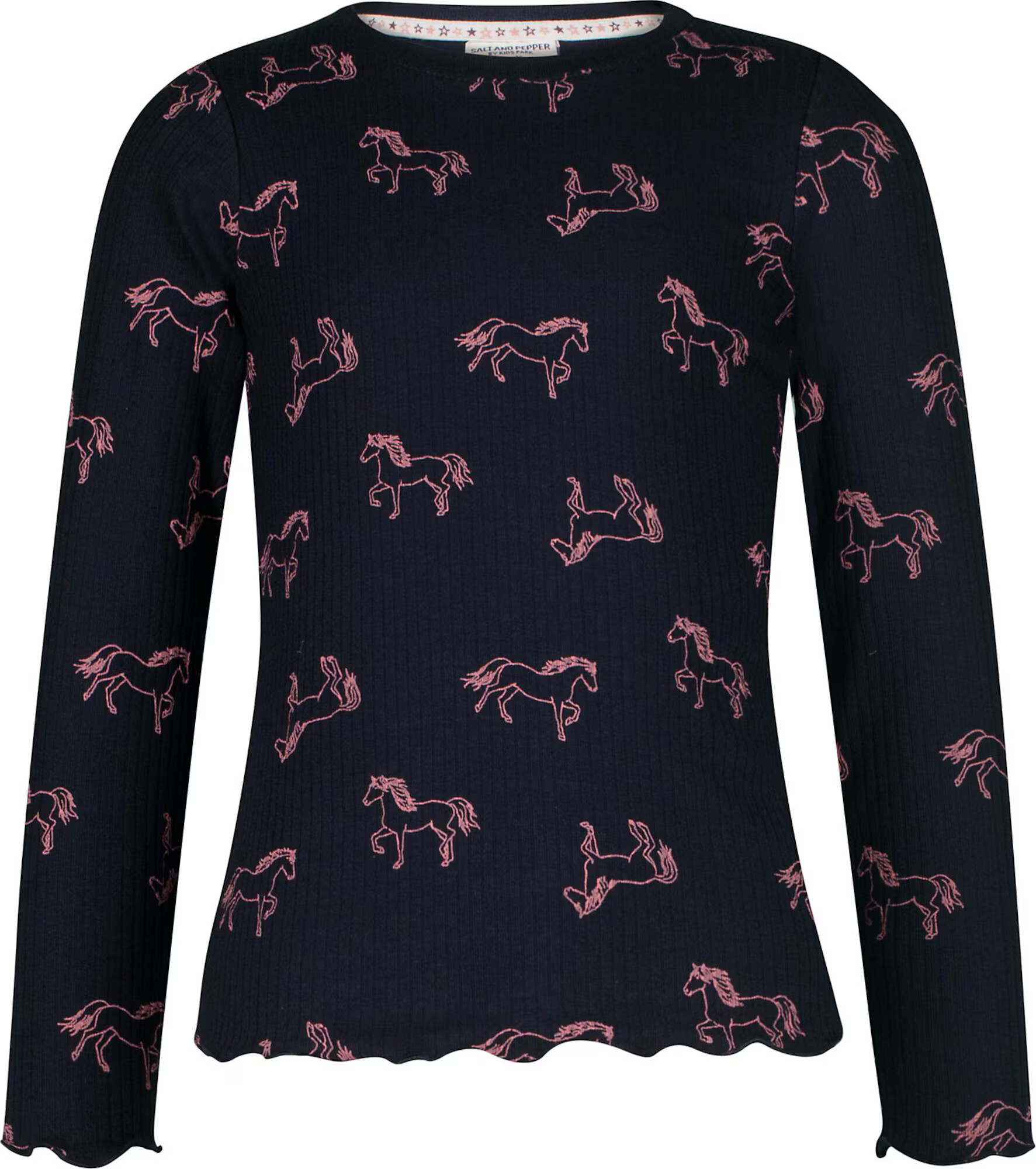 SALT AND PEPPER Tricou 'Wild Horses' albastru marin / roz - Pled.ro