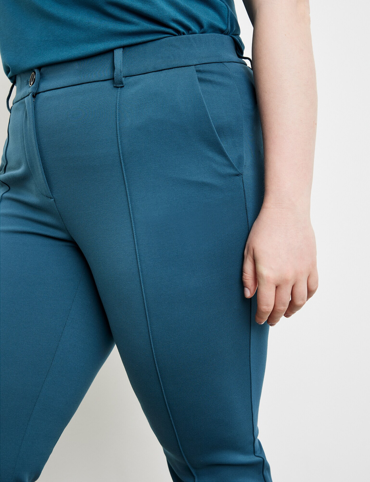 SAMOON Pantaloni albastru pastel - Pled.ro