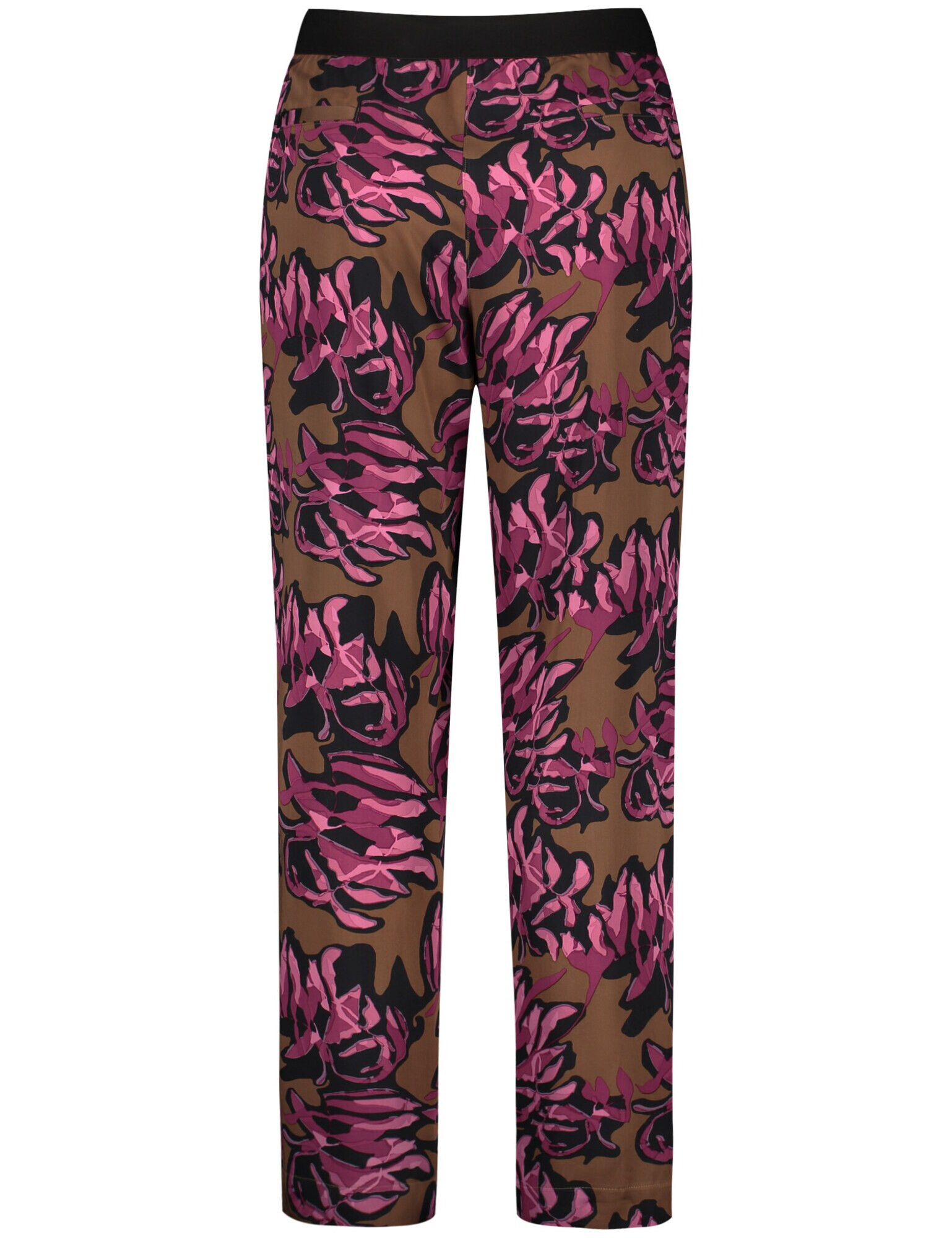 SAMOON Pantaloni 'Carlotta' maro deschis / fucsia / roz deschis / negru - Pled.ro