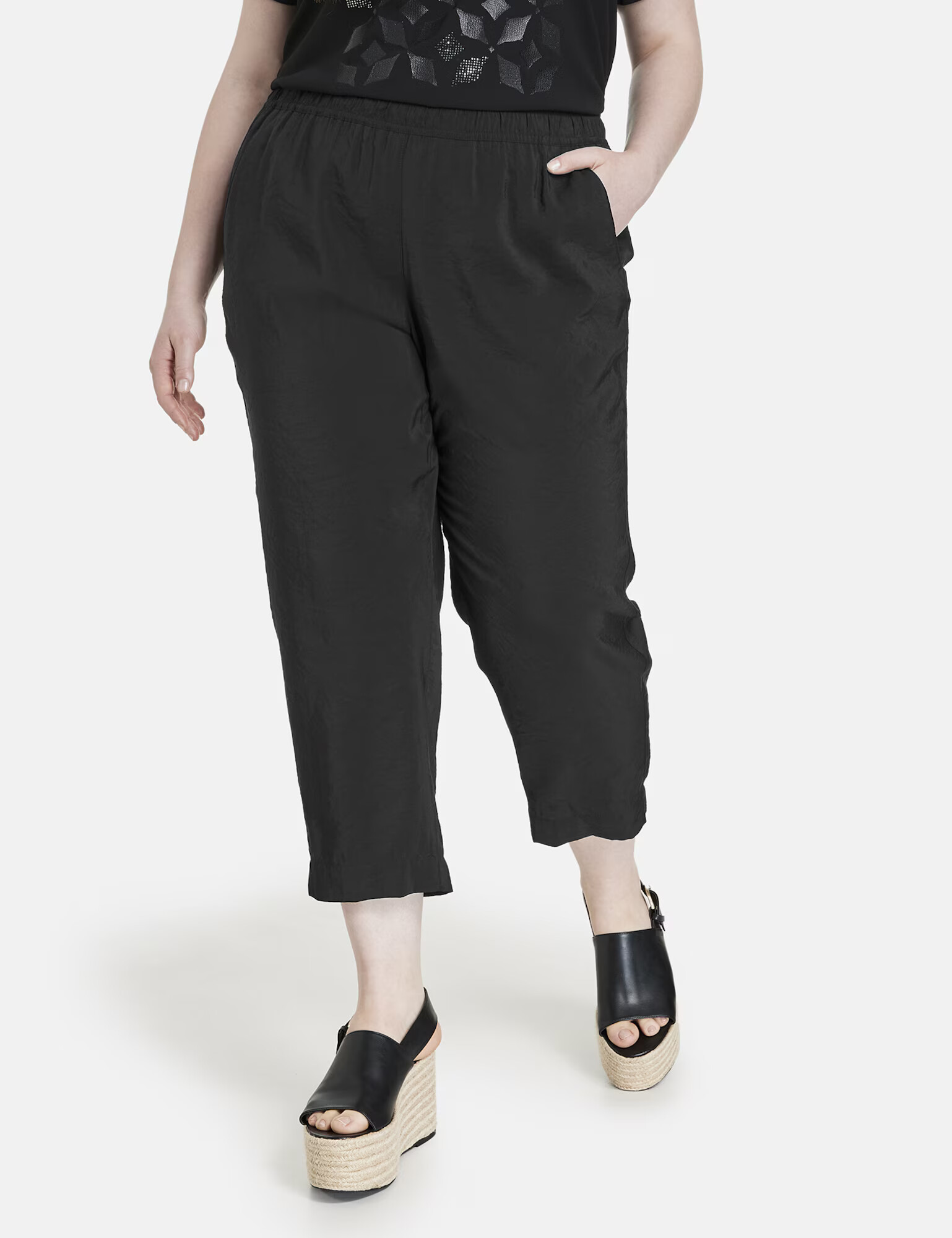 SAMOON Pantaloni negru - Pled.ro