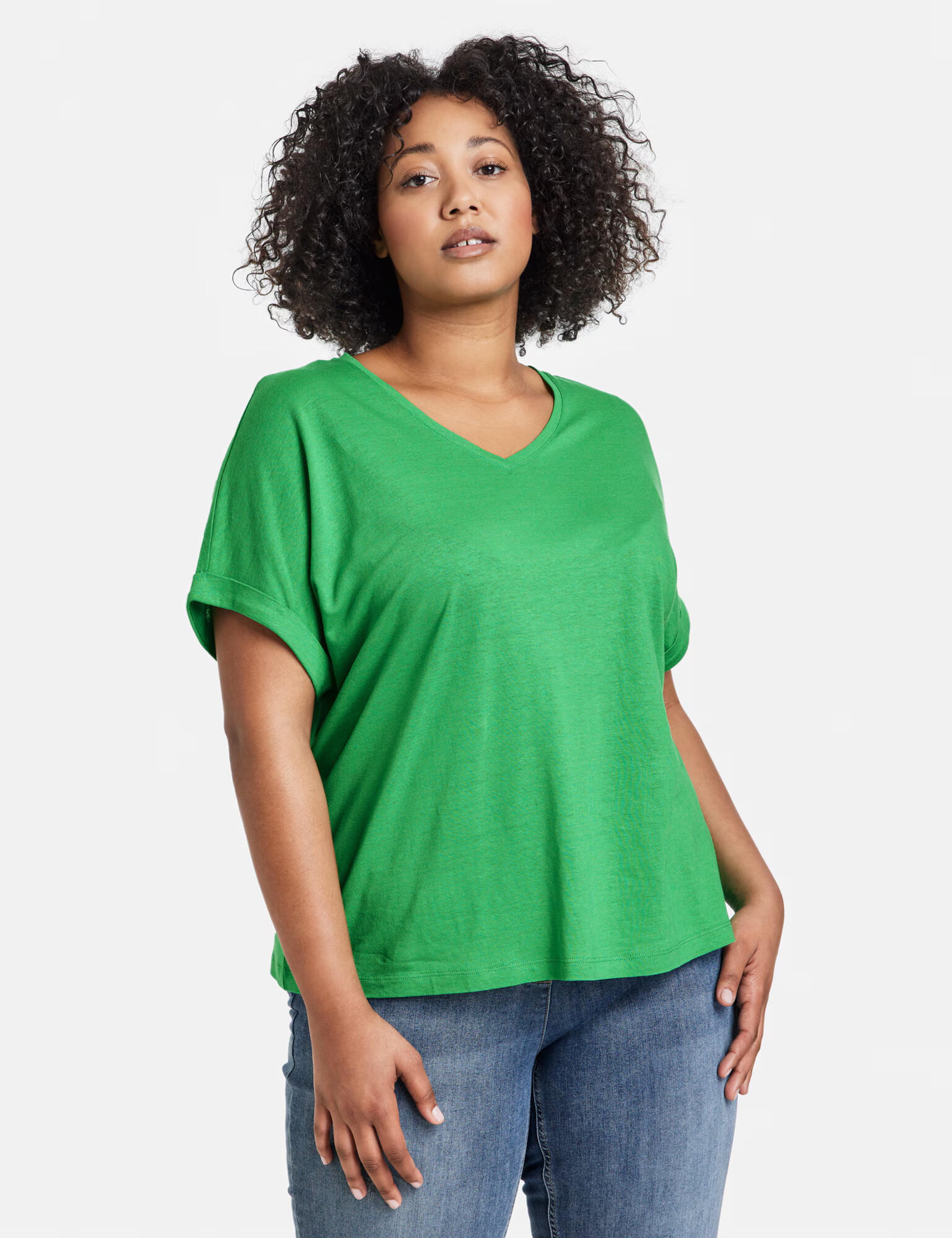 SAMOON Tricou verde iarbă - Pled.ro