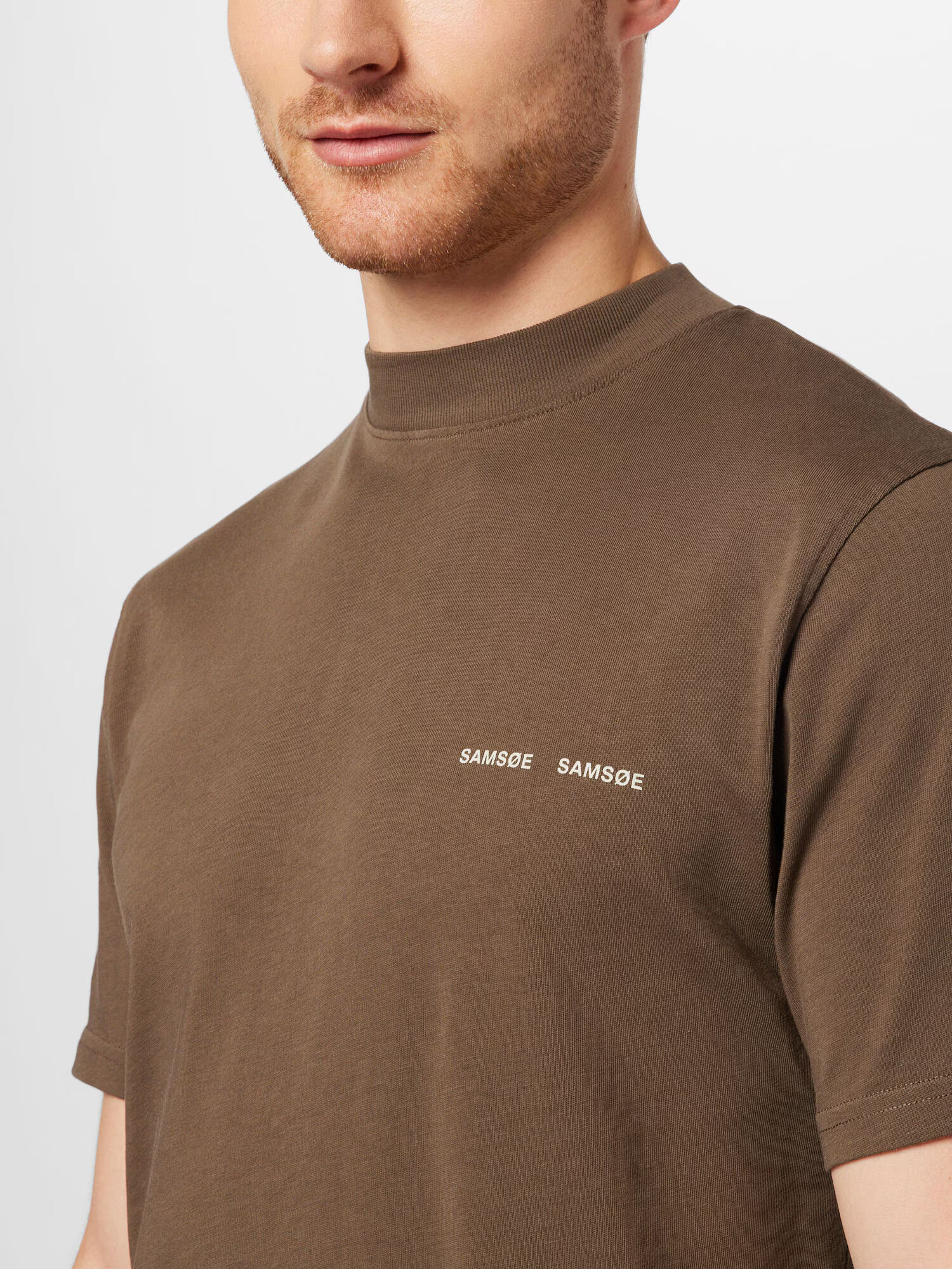 Samsøe Samsøe Tricou 'Norsbro' maro / alb - Pled.ro