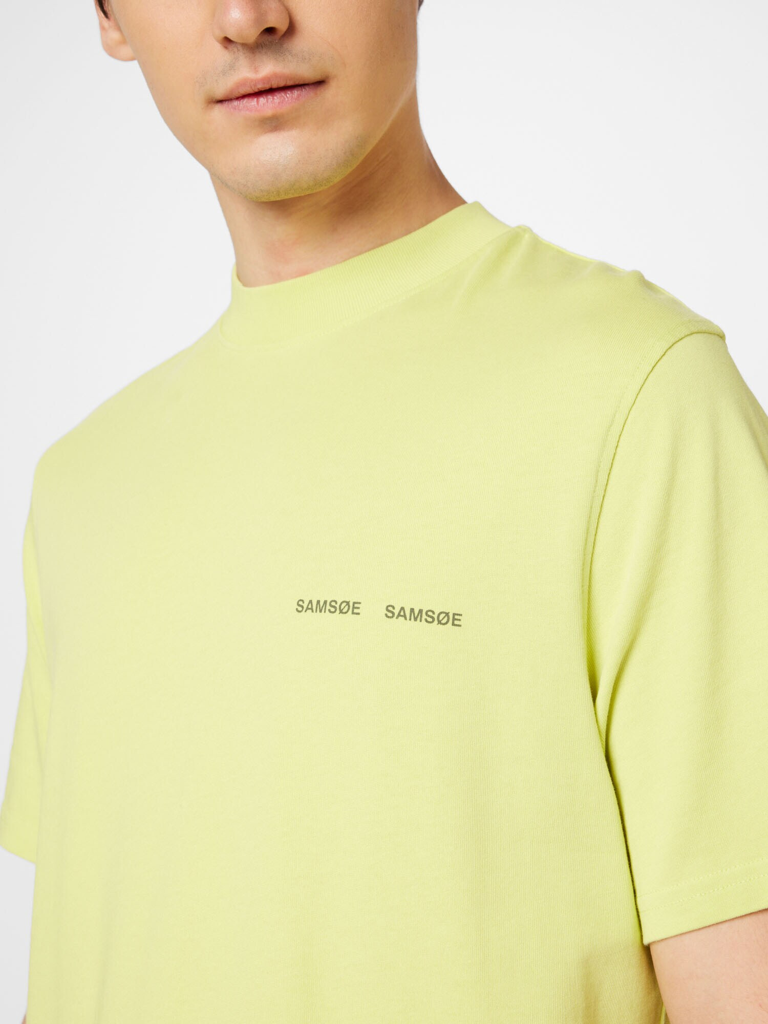 Samsøe Samsøe Tricou 'Norsbro' verde deschis / negru - Pled.ro