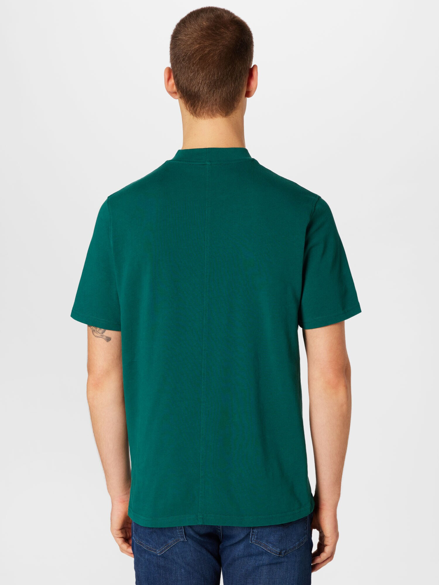 Samsøe Samsøe Tricou 'Norsbro' verde pin / alb - Pled.ro