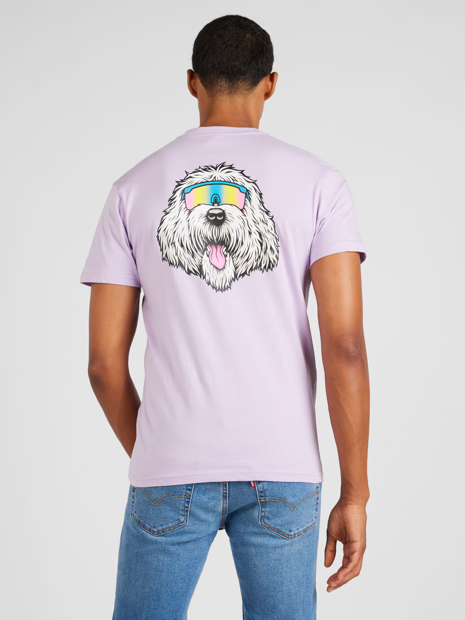 Santa Cruz Tricou 'McCoy Dog' albastru deschis / mov lavandă / negru / alb - Pled.ro