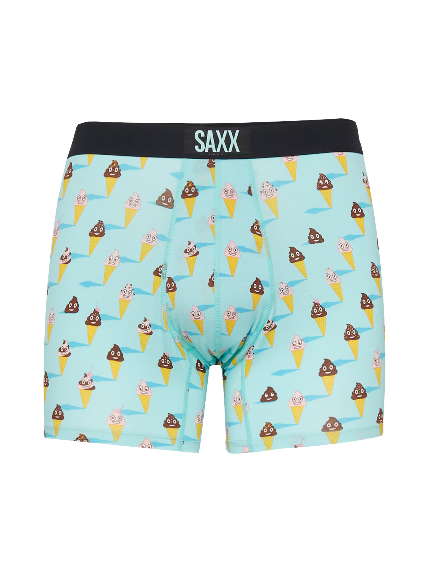 SAXX Boxeri 'VIBE' albastru aqua / maro închis / galben / negru - Pled.ro