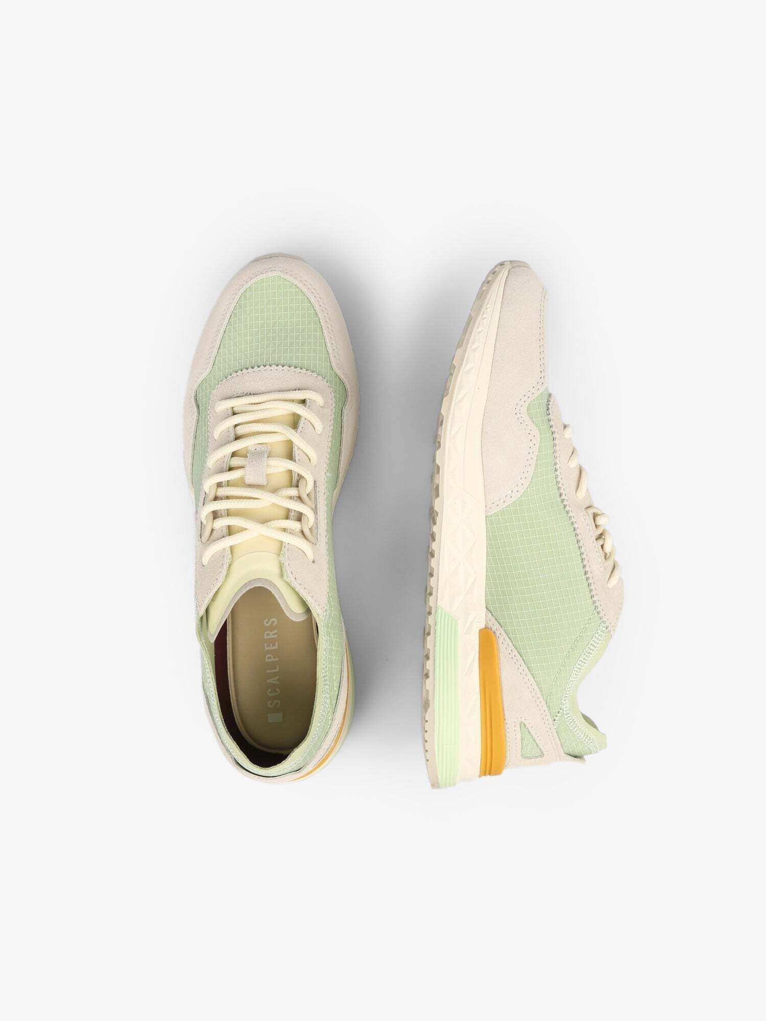 Scalpers Sneaker low 'Moon' bej / verde deschis / portocaliu - Pled.ro