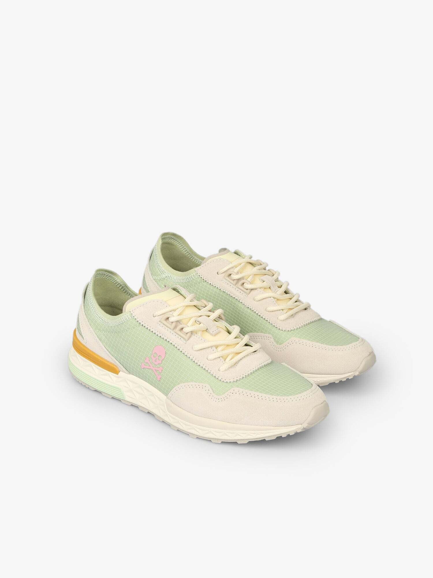 Scalpers Sneaker low 'Moon' bej / verde deschis / portocaliu - Pled.ro