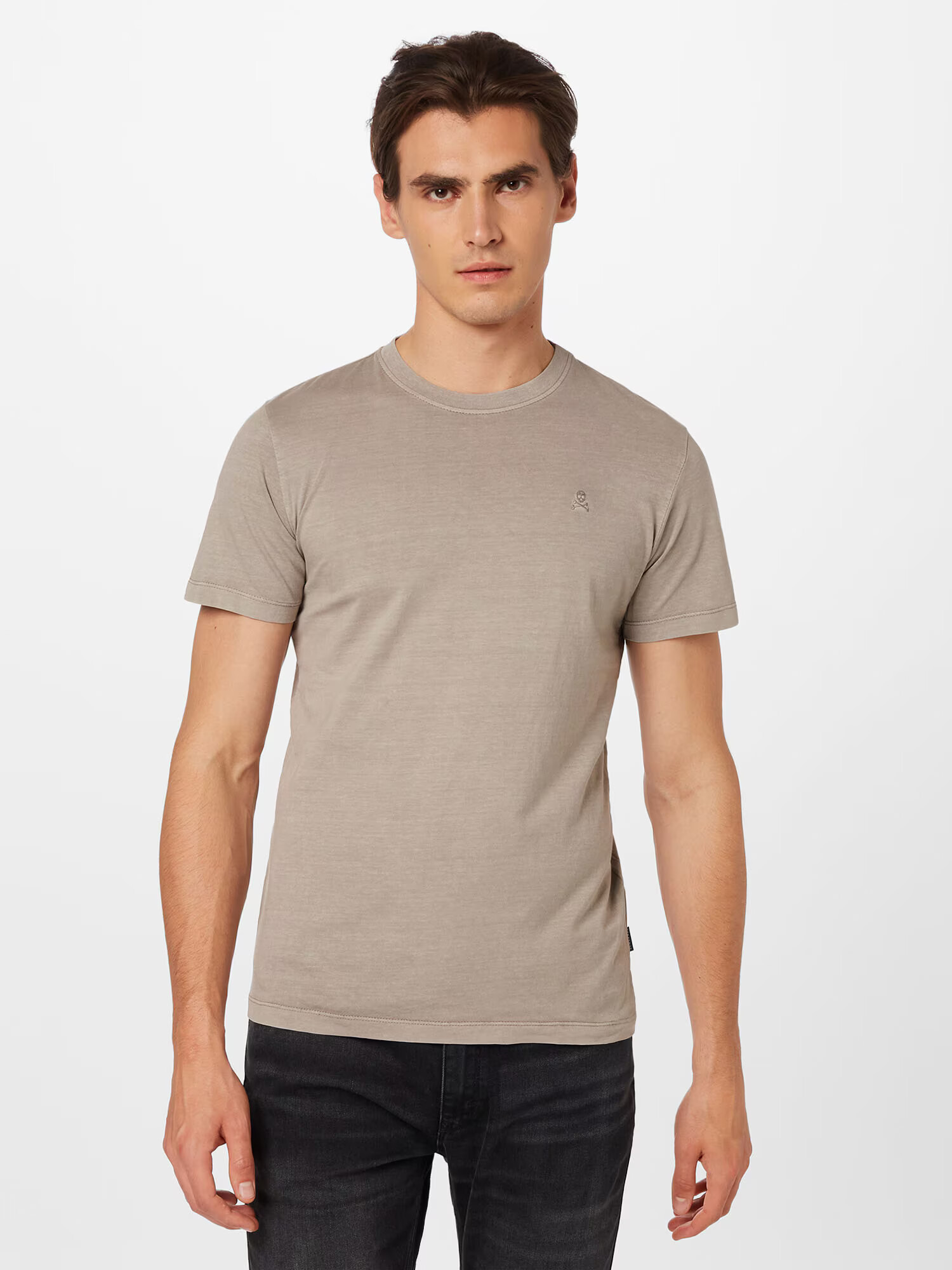 Scalpers Tricou gri taupe - Pled.ro