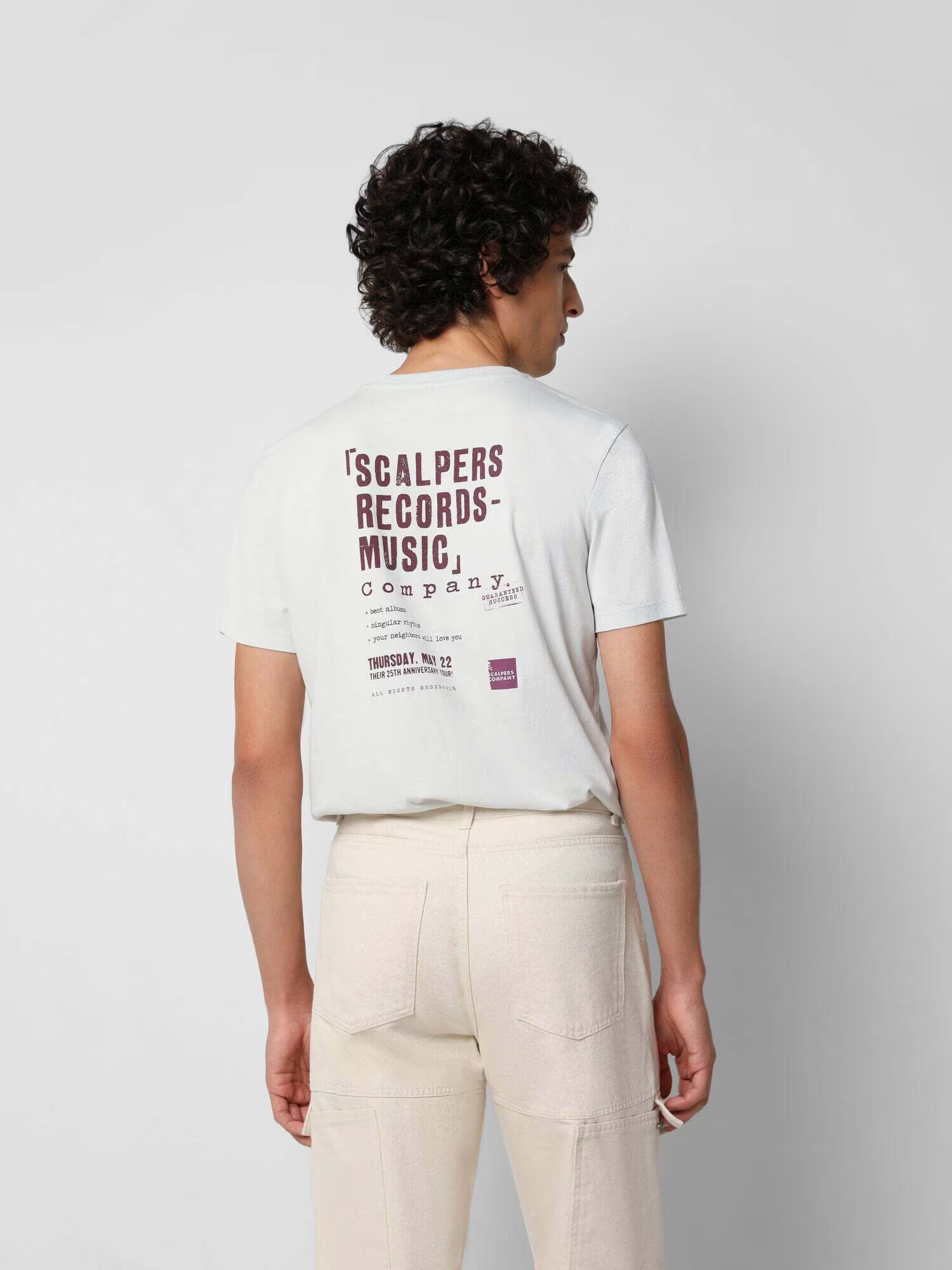 Scalpers Tricou roșu bordeaux / alb - Pled.ro