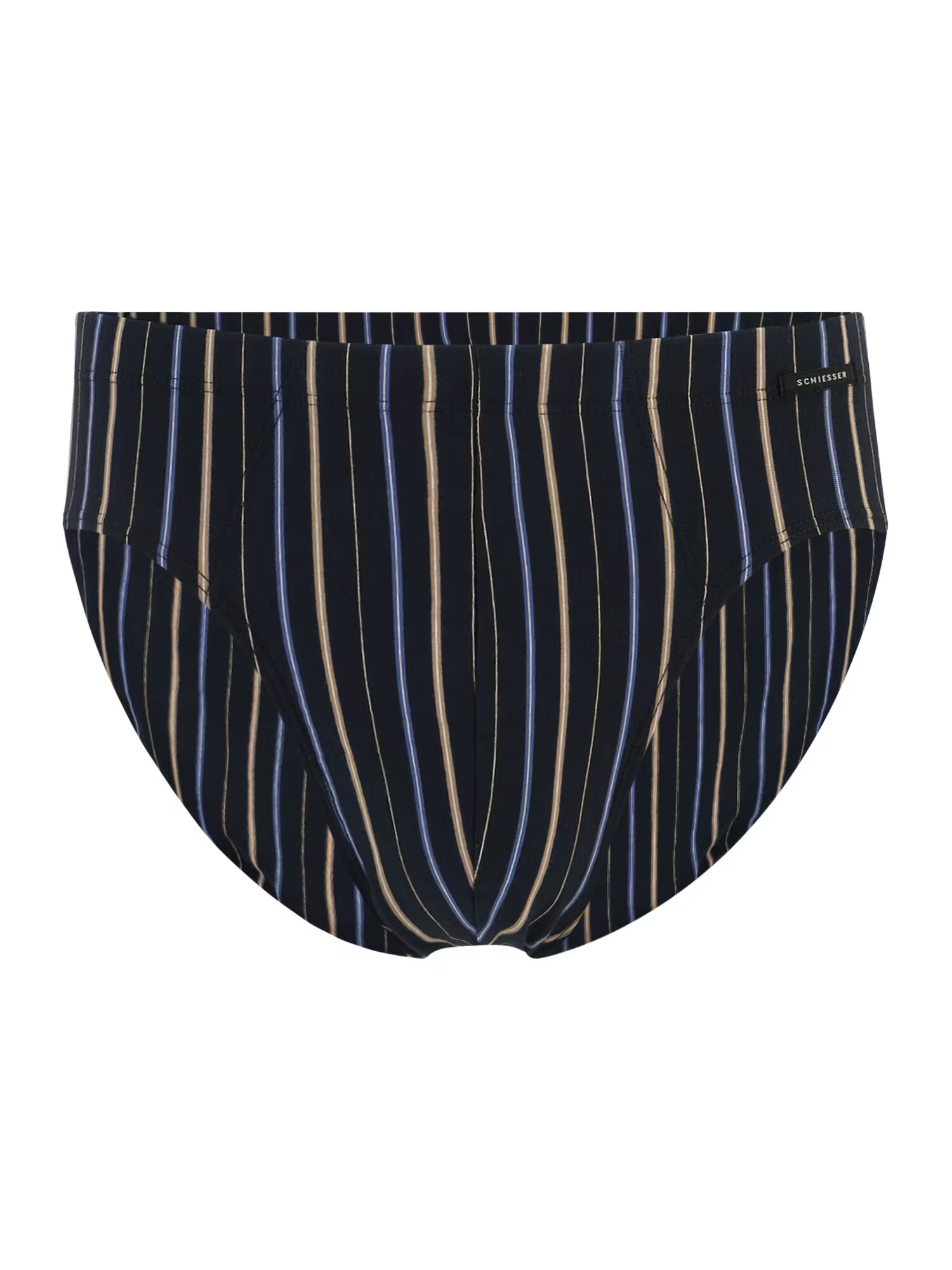 SCHIESSER Slip 'Supermini' indigo / albastru noapte / maro deschis / alb - Pled.ro