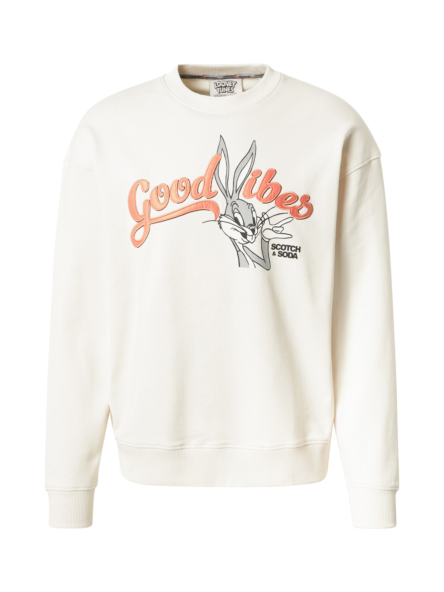 SCOTCH & SODA Bluză de molton 'Bugs Bunny' crem / gri / portocaliu / negru - Pled.ro