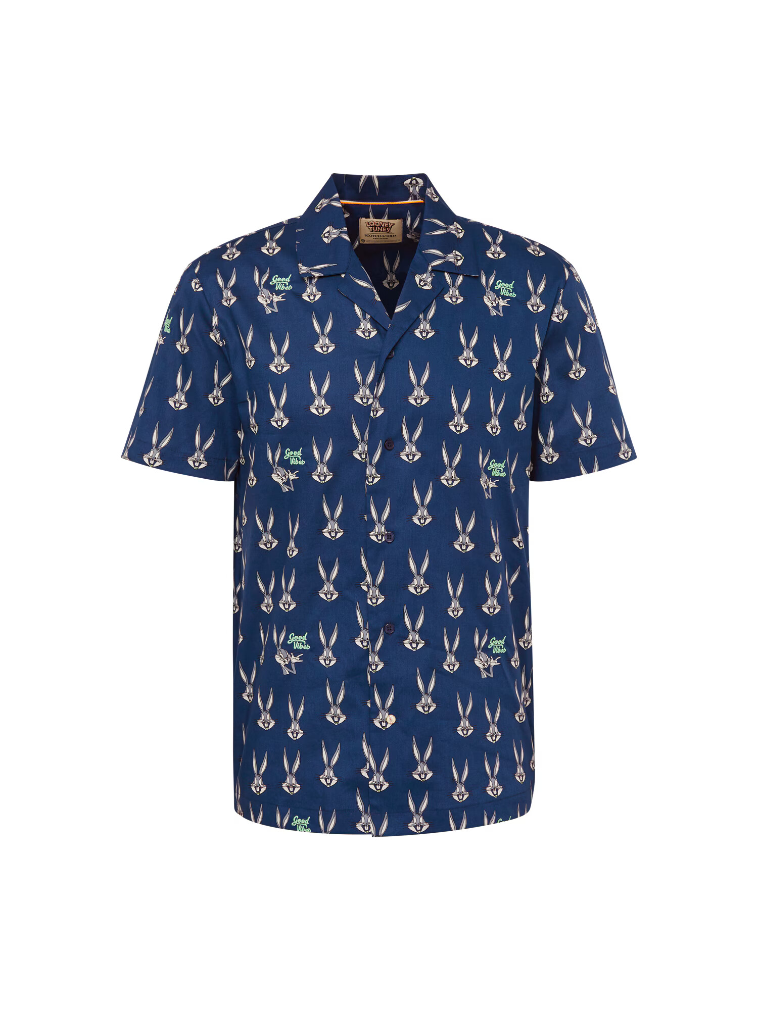 SCOTCH & SODA Cămașă 'Bugs Bunny' albastru închis / gri / verde limetă / alb - Pled.ro