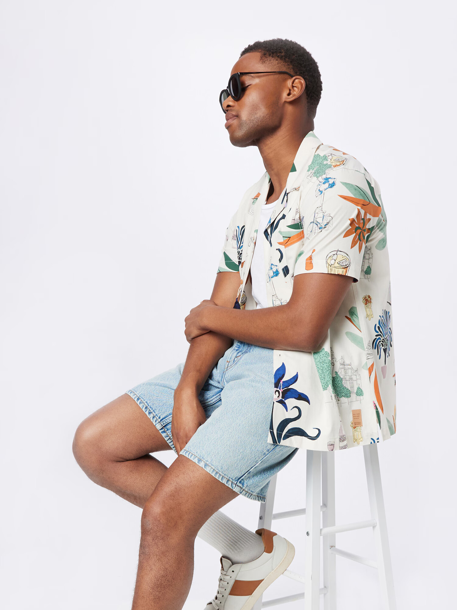 SCOTCH & SODA Cămașă 'Hawaii' albastru / maro coniac / verde mentă / alb - Pled.ro