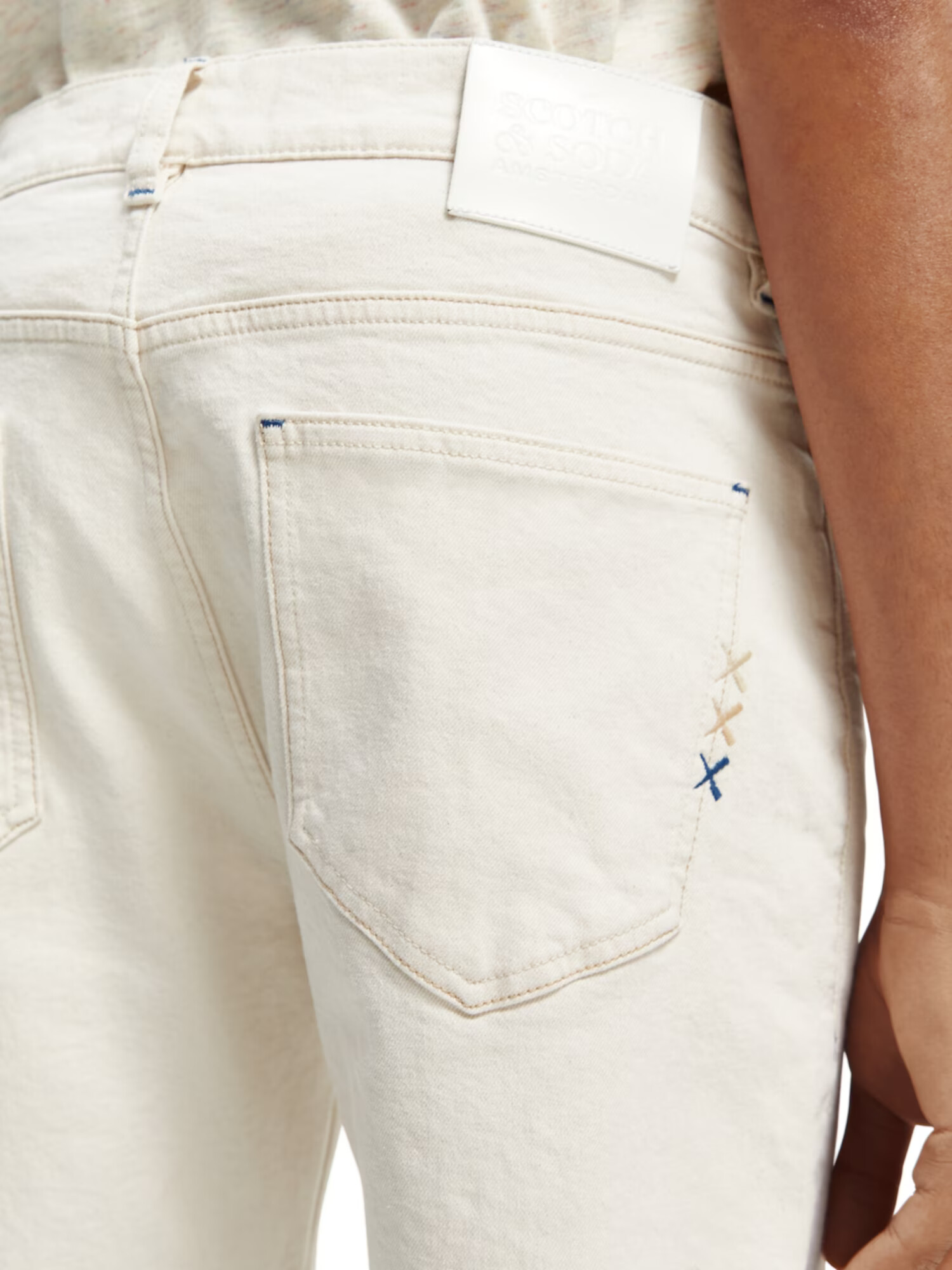 SCOTCH & SODA Jeans 'The Drop regular tapered jeans — Forget' alb denim - Pled.ro