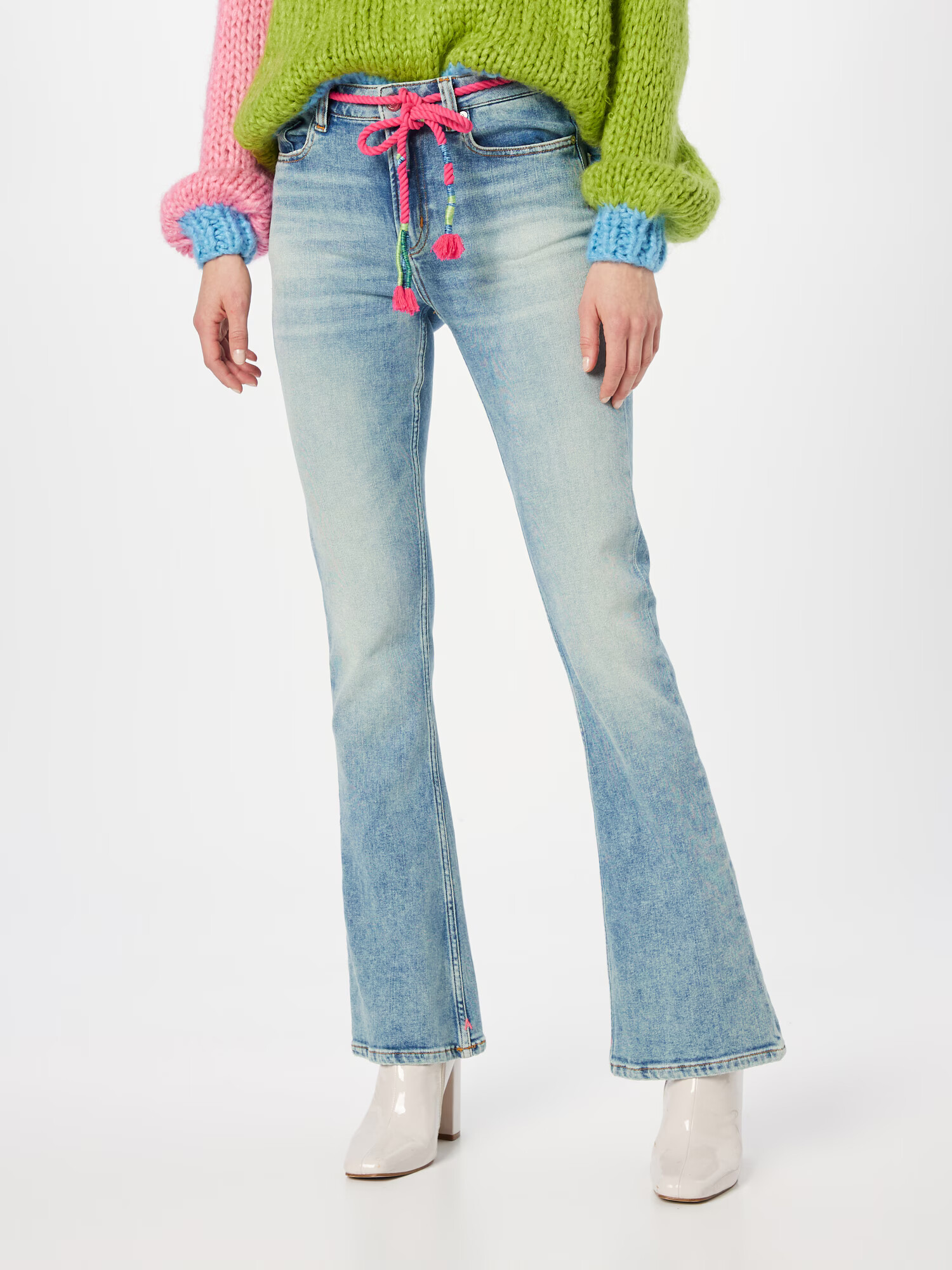 SCOTCH & SODA Jeans 'The Charm flared jeans — Summer shower' albastru denim - Pled.ro