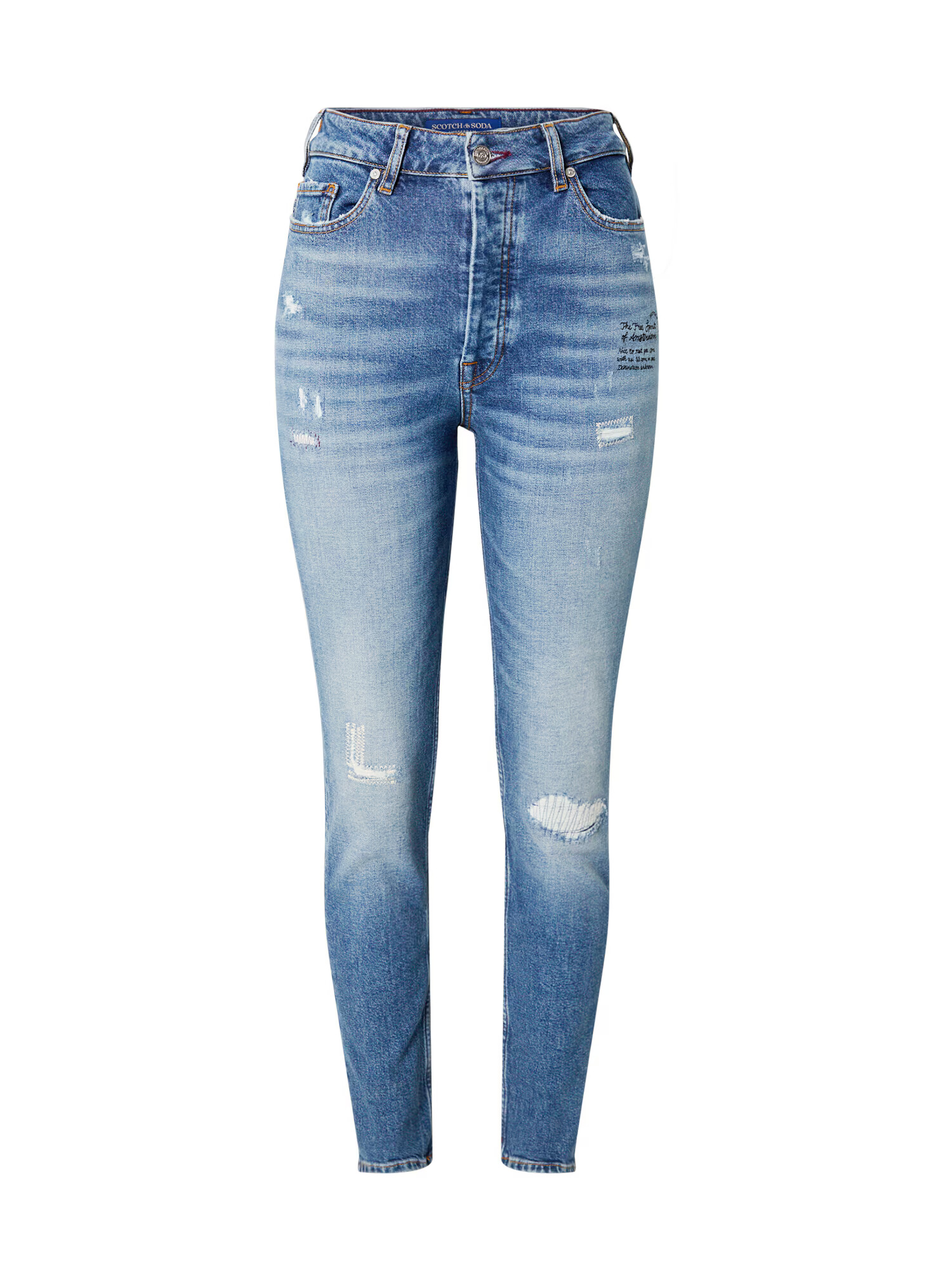 SCOTCH & SODA Jeans 'The Line high rise skinny in organic cot' albastru denim - Pled.ro