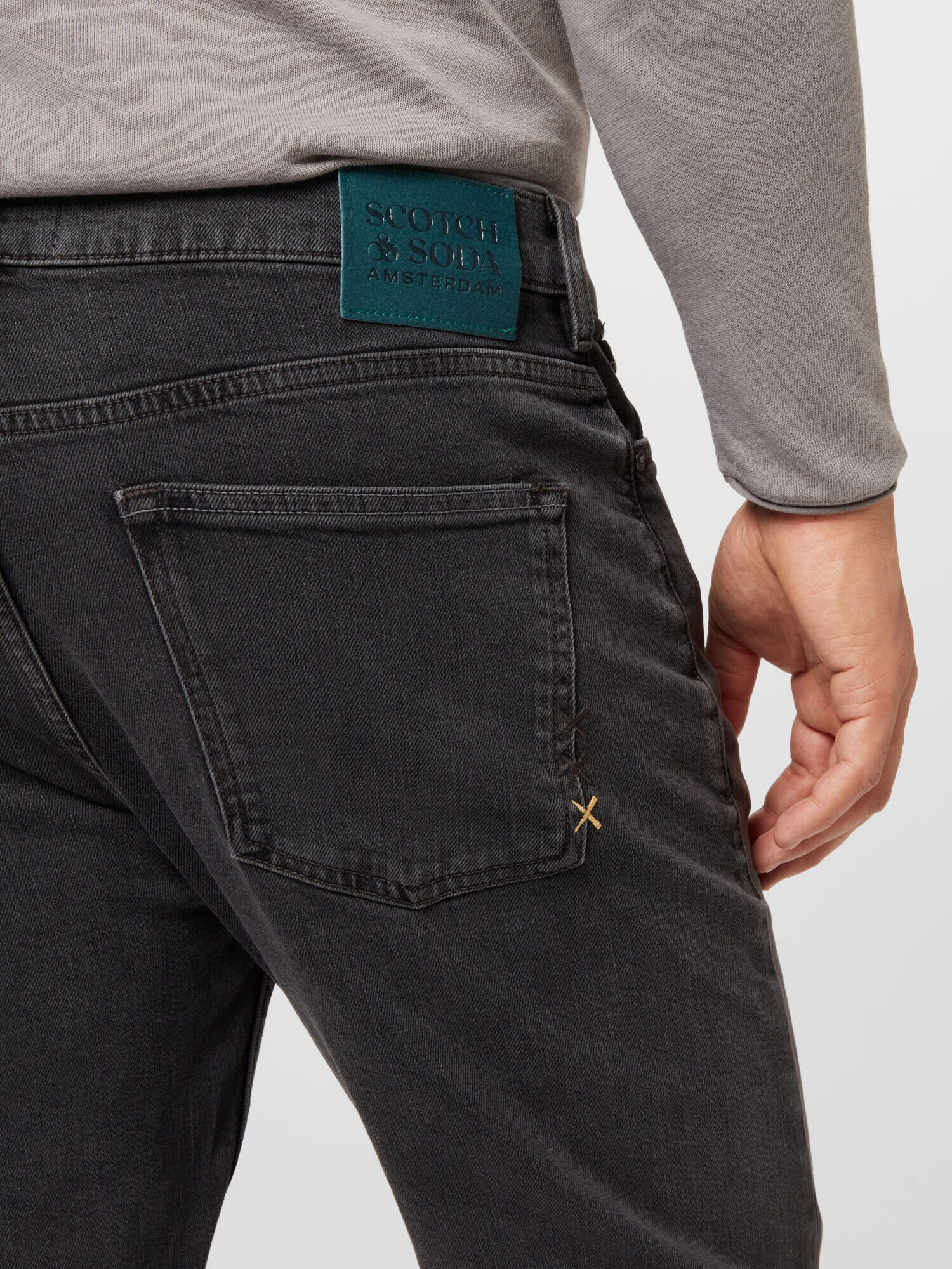 SCOTCH & SODA Jeans 'The Drop regular taper jeans in organic' negru denim - Pled.ro