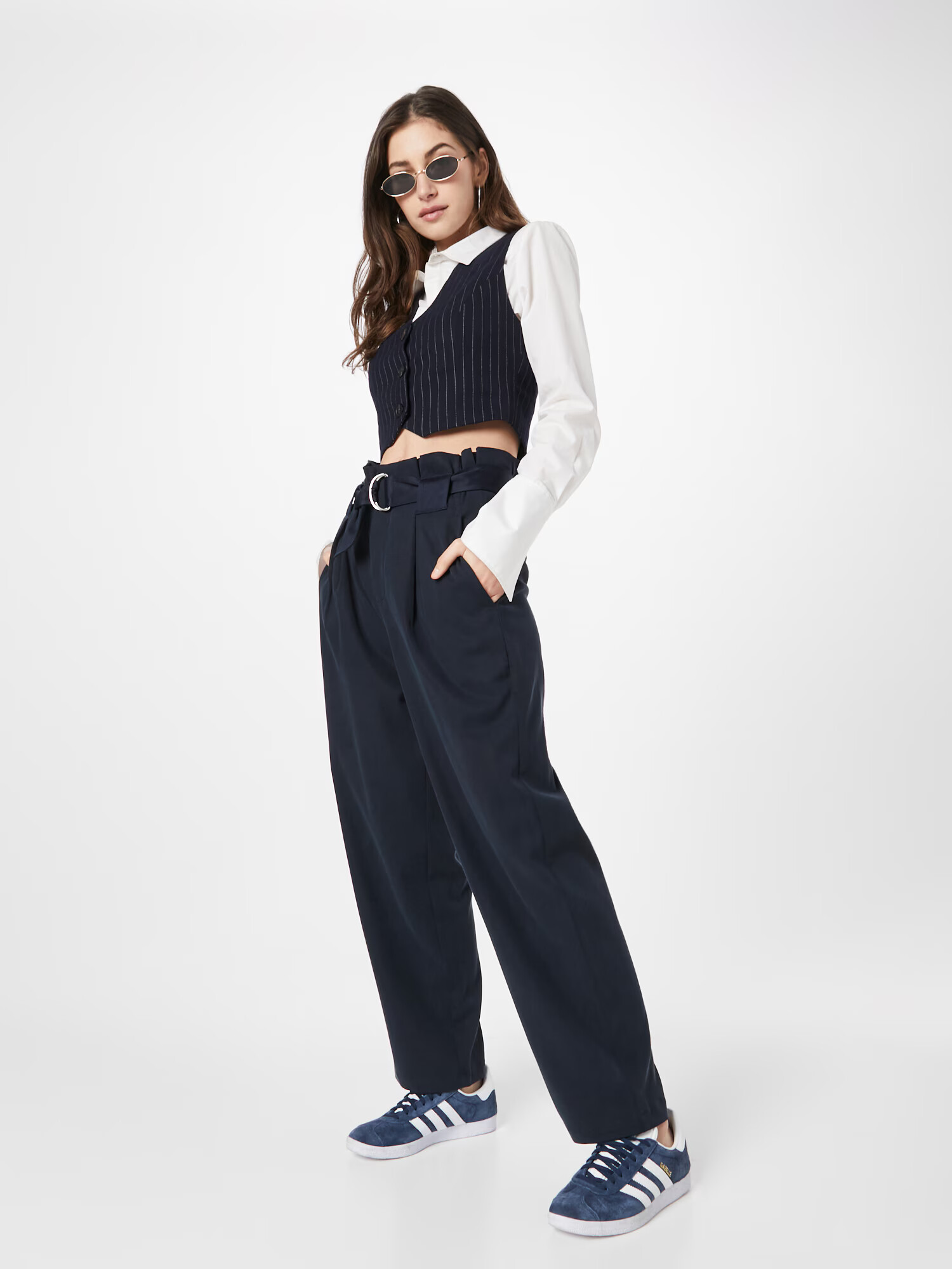 SCOTCH & SODA Pantaloni cu dungă 'Daisy' bleumarin - Pled.ro