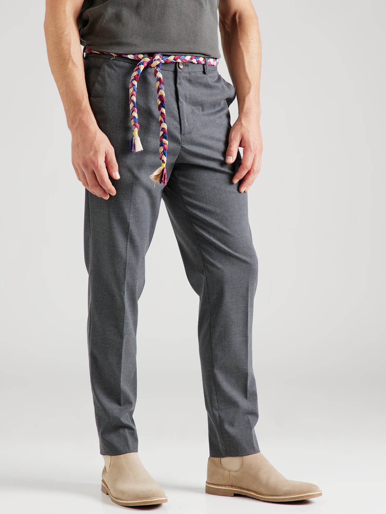 SCOTCH & SODA Pantaloni cu dungă 'Irving' gri amestecat - Pled.ro