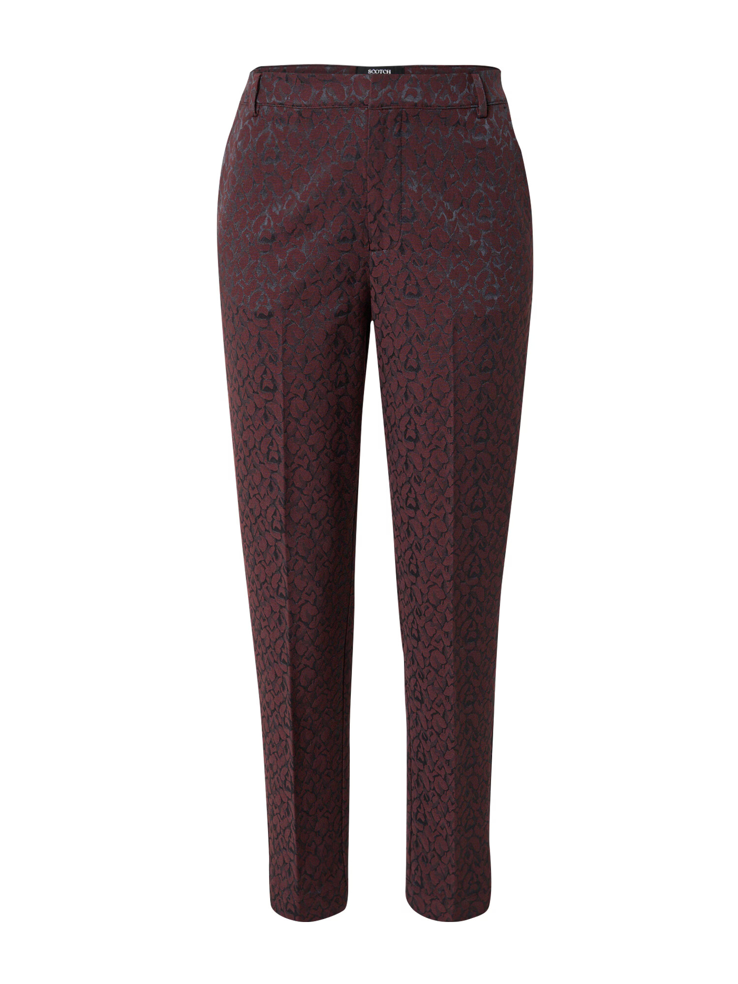 SCOTCH & SODA Pantaloni cu dungă 'Lowry' gri închis / roșu bordeaux - Pled.ro