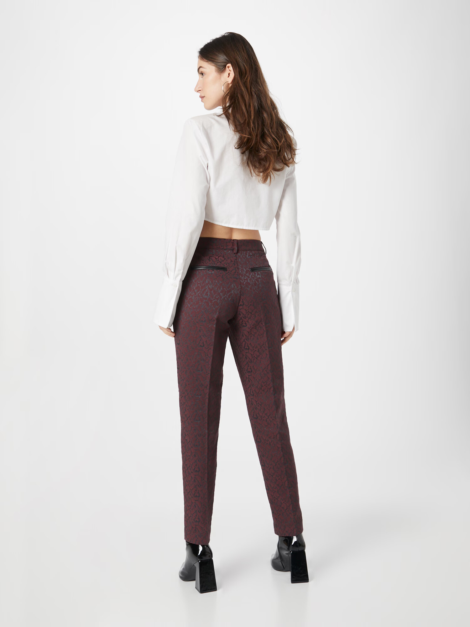 SCOTCH & SODA Pantaloni cu dungă 'Lowry' gri închis / roșu bordeaux - Pled.ro